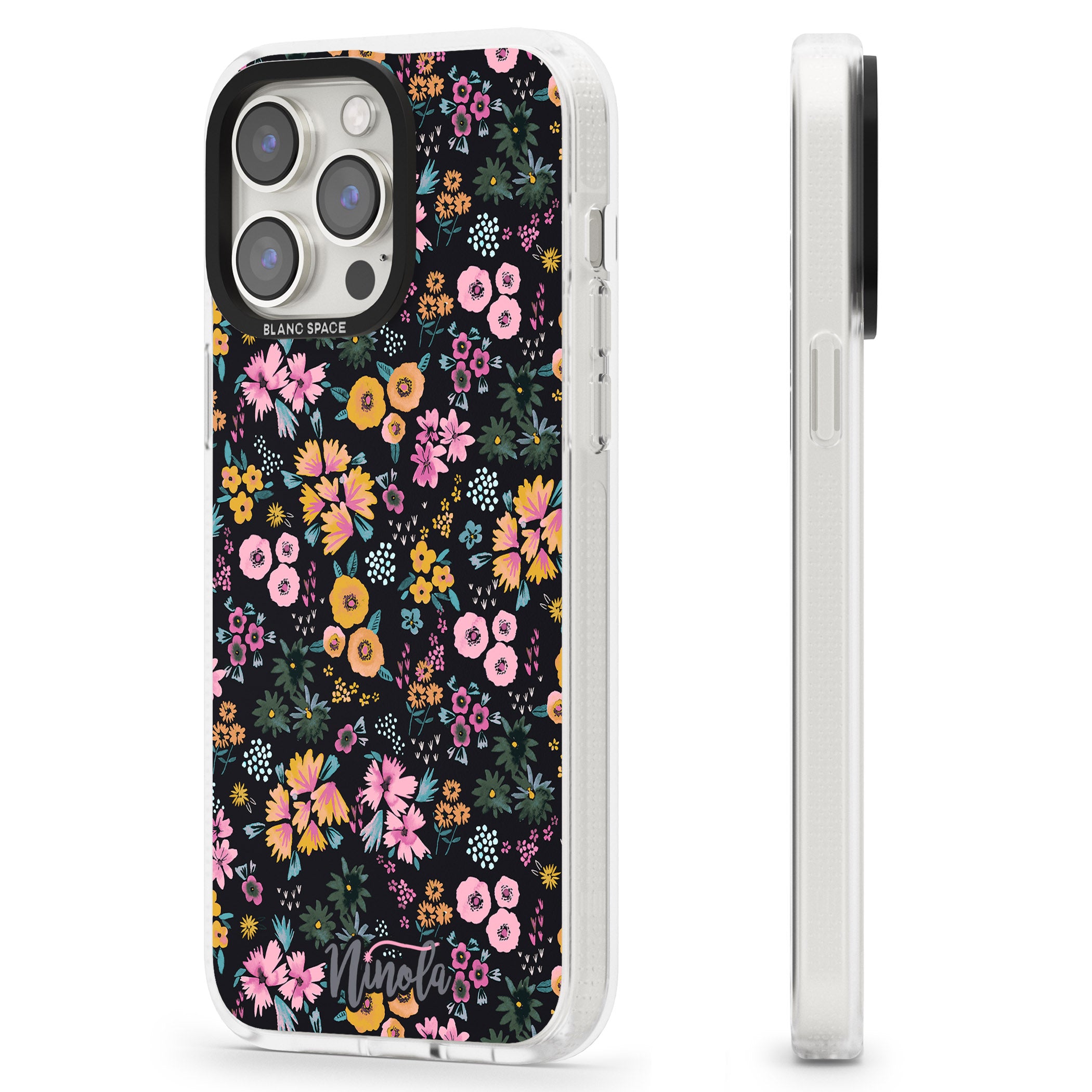 Little Flowers iPhone 15 Pro Max / 15 Pro / 14 Pro Max / 14 Pro / 13 Pro Clear Case Impact Air - Blanc Space