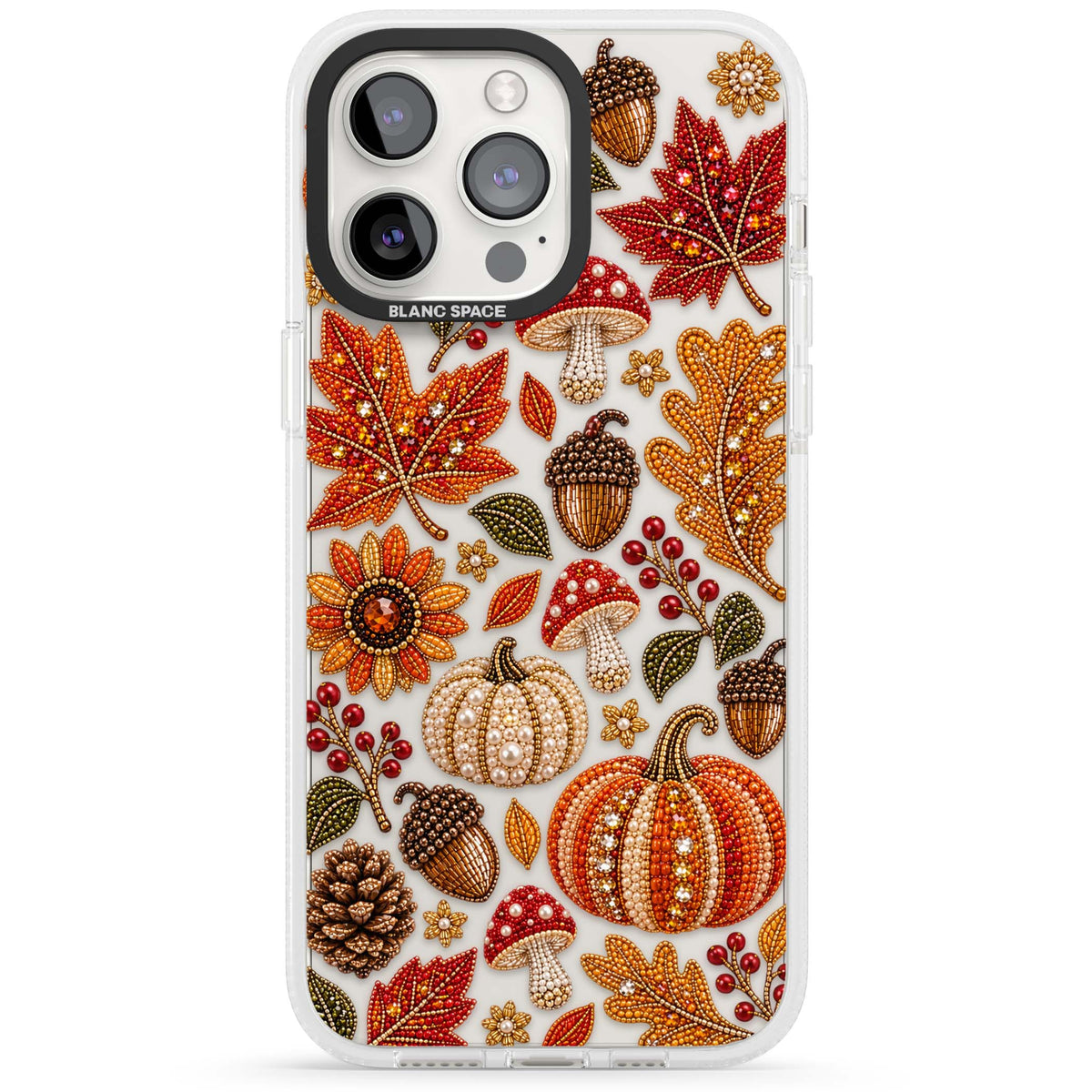 Beaded Autumn iPhone case | Clear Case Impact Air case for iPhone 15 Pro, iPhone 15 Pro Max