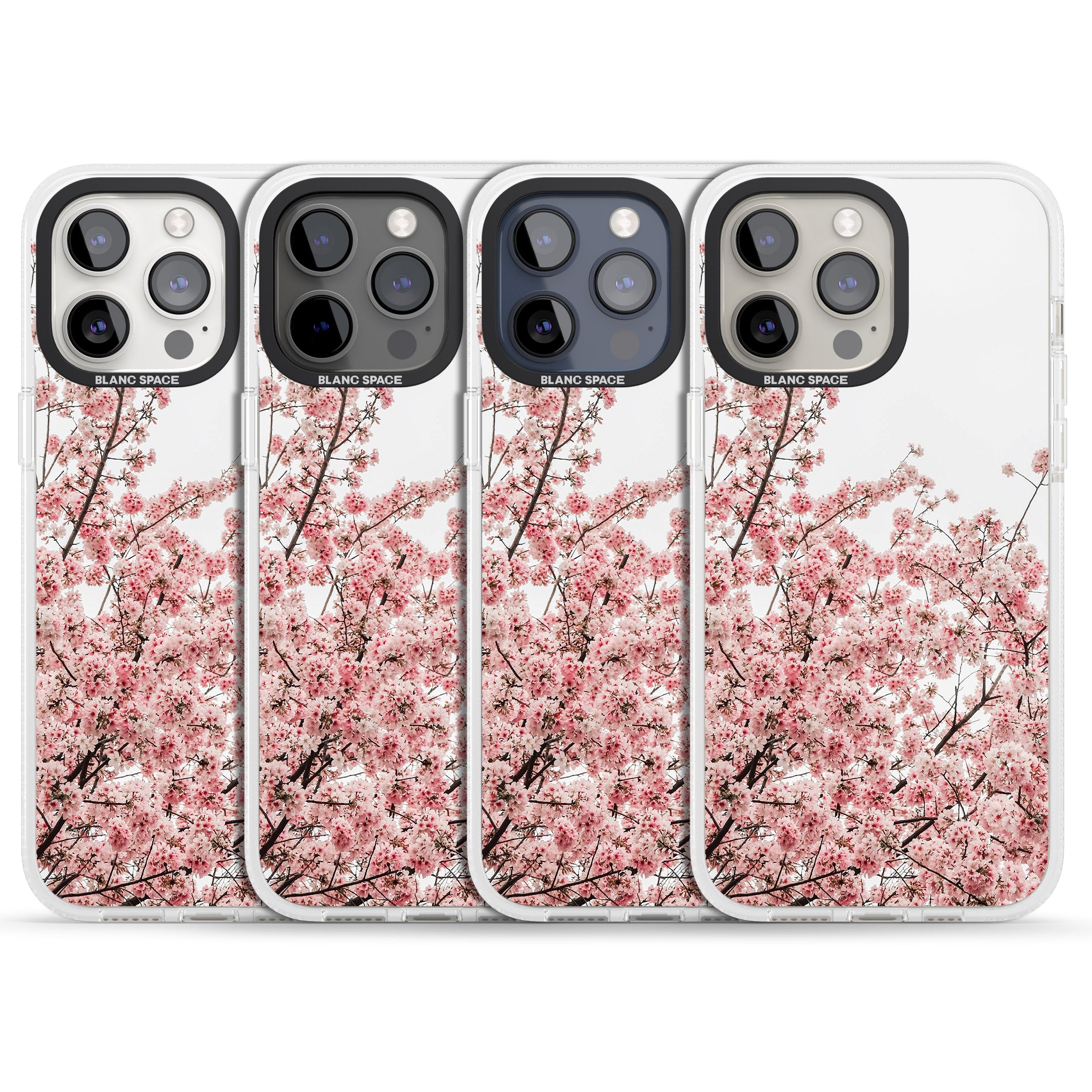 Cherry Blossoms - Real Floral Photographs iPhone 15 Pro Max / 15 Pro / 14 Pro Max / 14 Pro / 13 Pro Clear Case Impact Air - Blanc Space