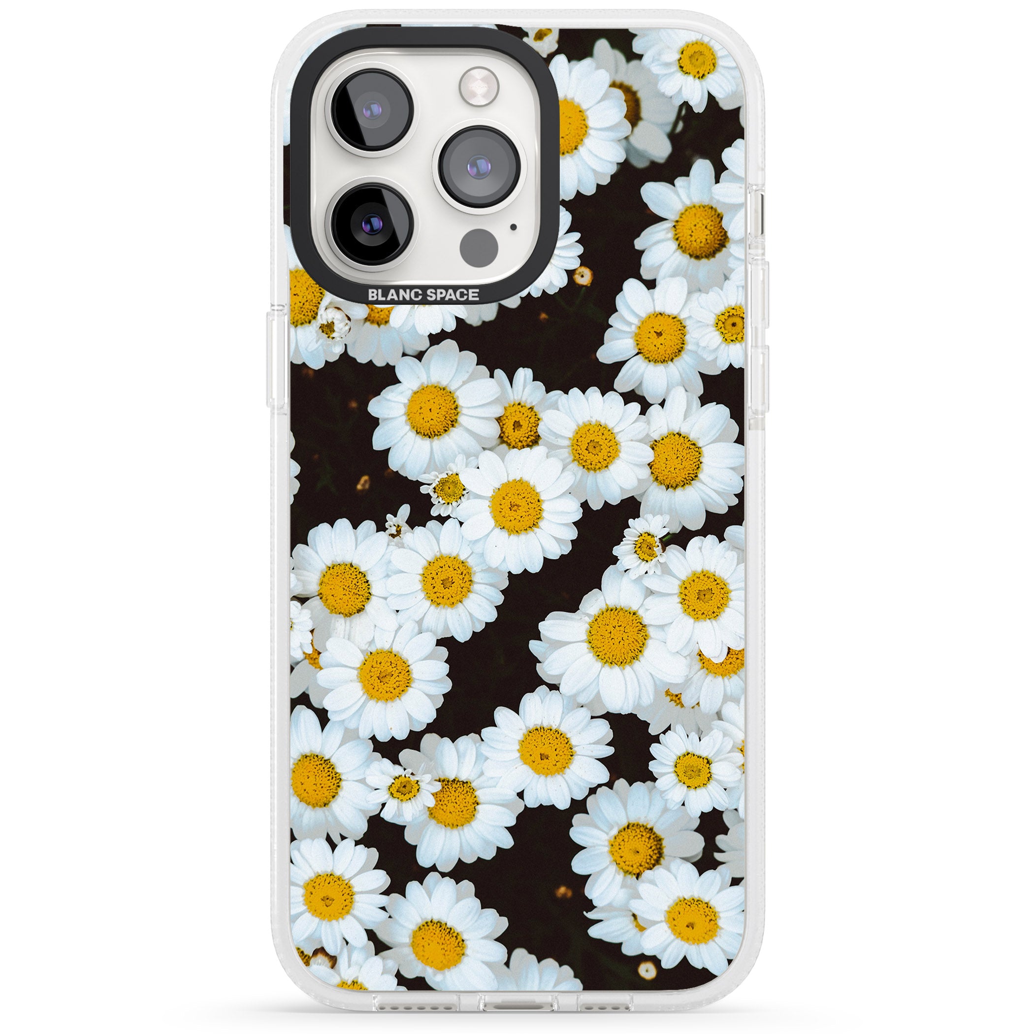 Daisies - Real Floral Photographs iPhone 15 Pro Max / 15 Pro / 14 Pro Max / 14 Pro / 13 Pro Clear Case Impact Air - Blanc Space