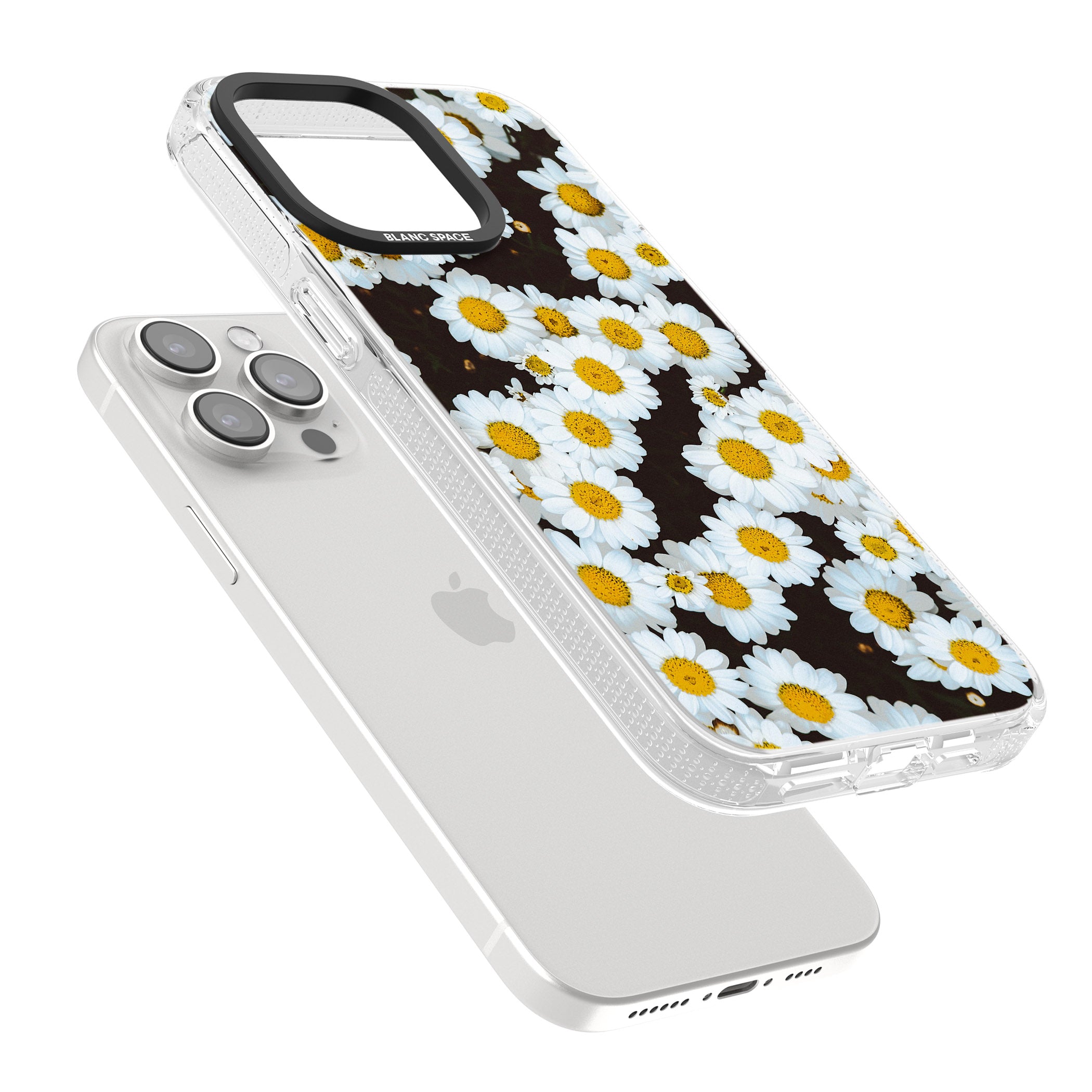 Daisies - Real Floral Photographs iPhone 15 Pro Max / 15 Pro / 14 Pro Max / 14 Pro / 13 Pro Clear Case Impact Air - Blanc Space