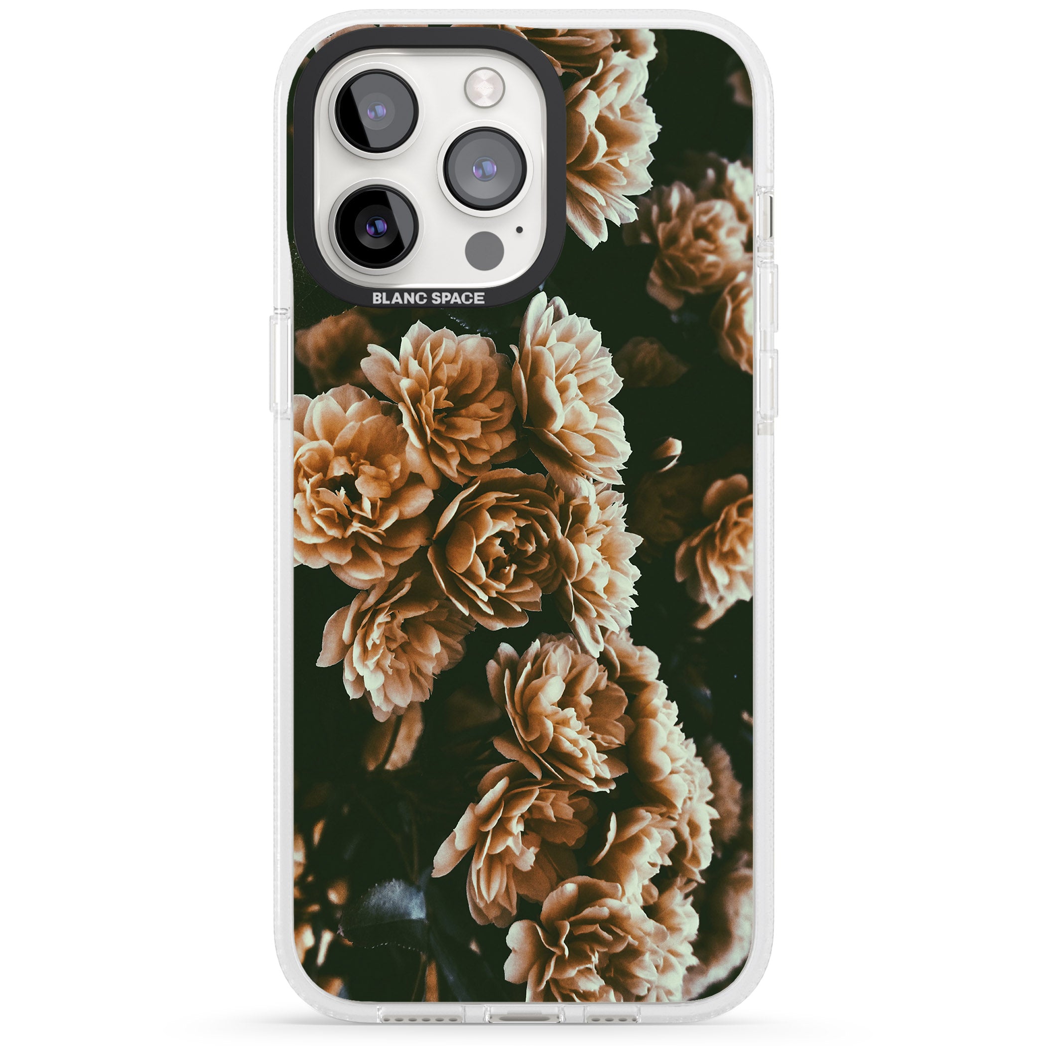White Peonies - Real Floral Photographs iPhone 15 Pro Max / 15 Pro / 14 Pro Max / 14 Pro / 13 Pro Clear Case Impact Air - Blanc Space