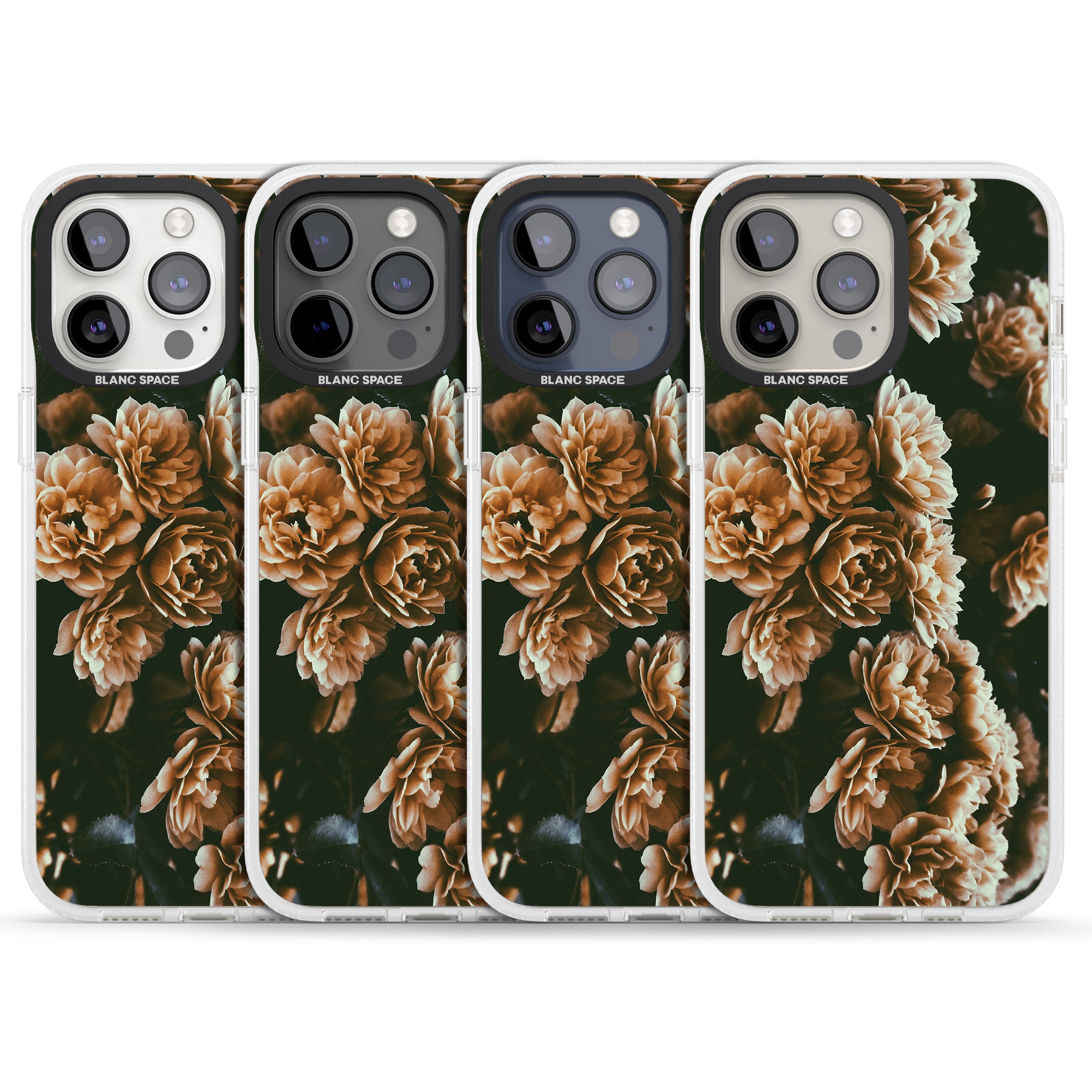 White Peonies - Real Floral Photographs iPhone 15 Pro Max / 15 Pro / 14 Pro Max / 14 Pro / 13 Pro Clear Case Impact Air - Blanc Space