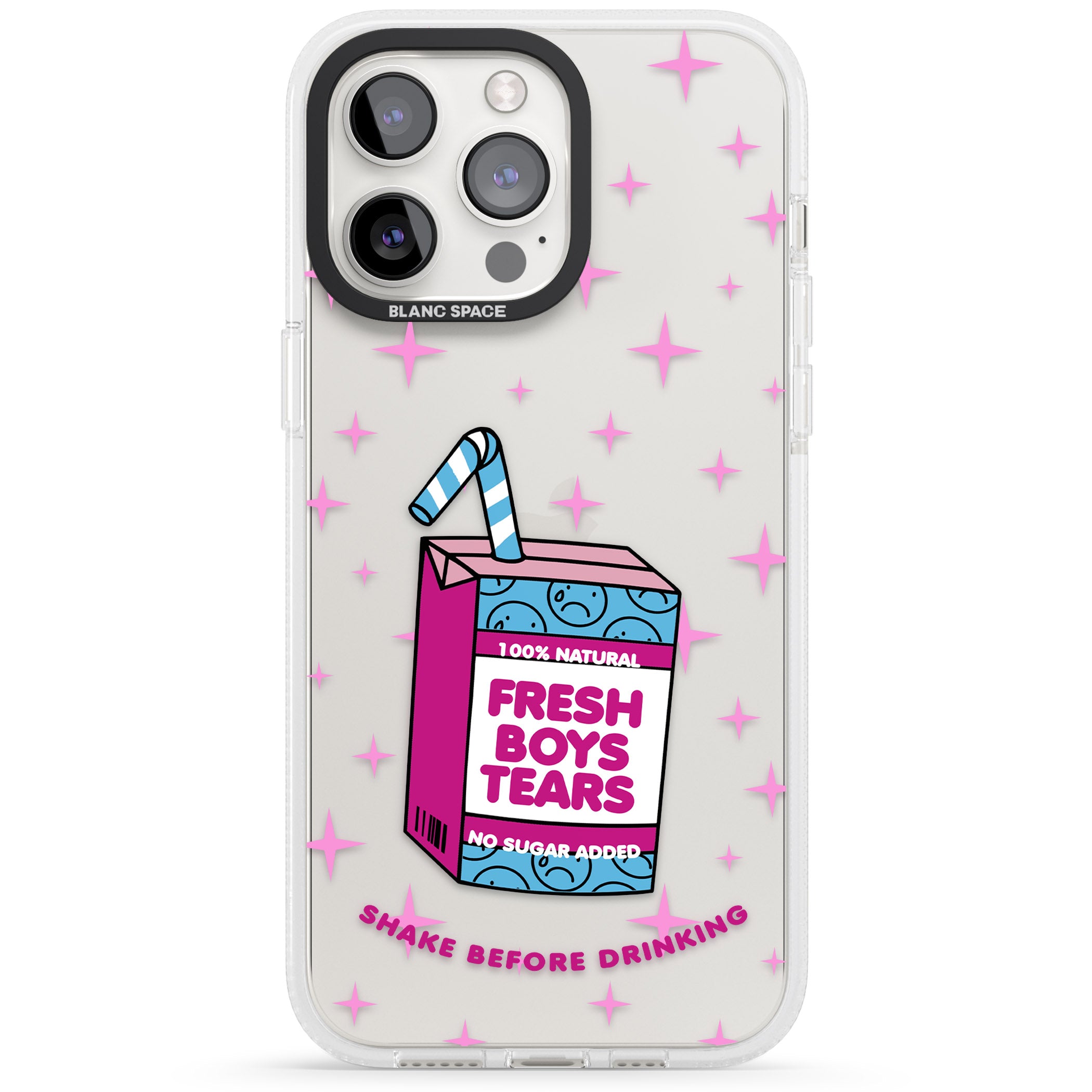 Boy Tears iPhone 15 Pro Max / 15 Pro / 14 Pro Max / 14 Pro / 13 Pro Clear Case Impact Air - Blanc Space