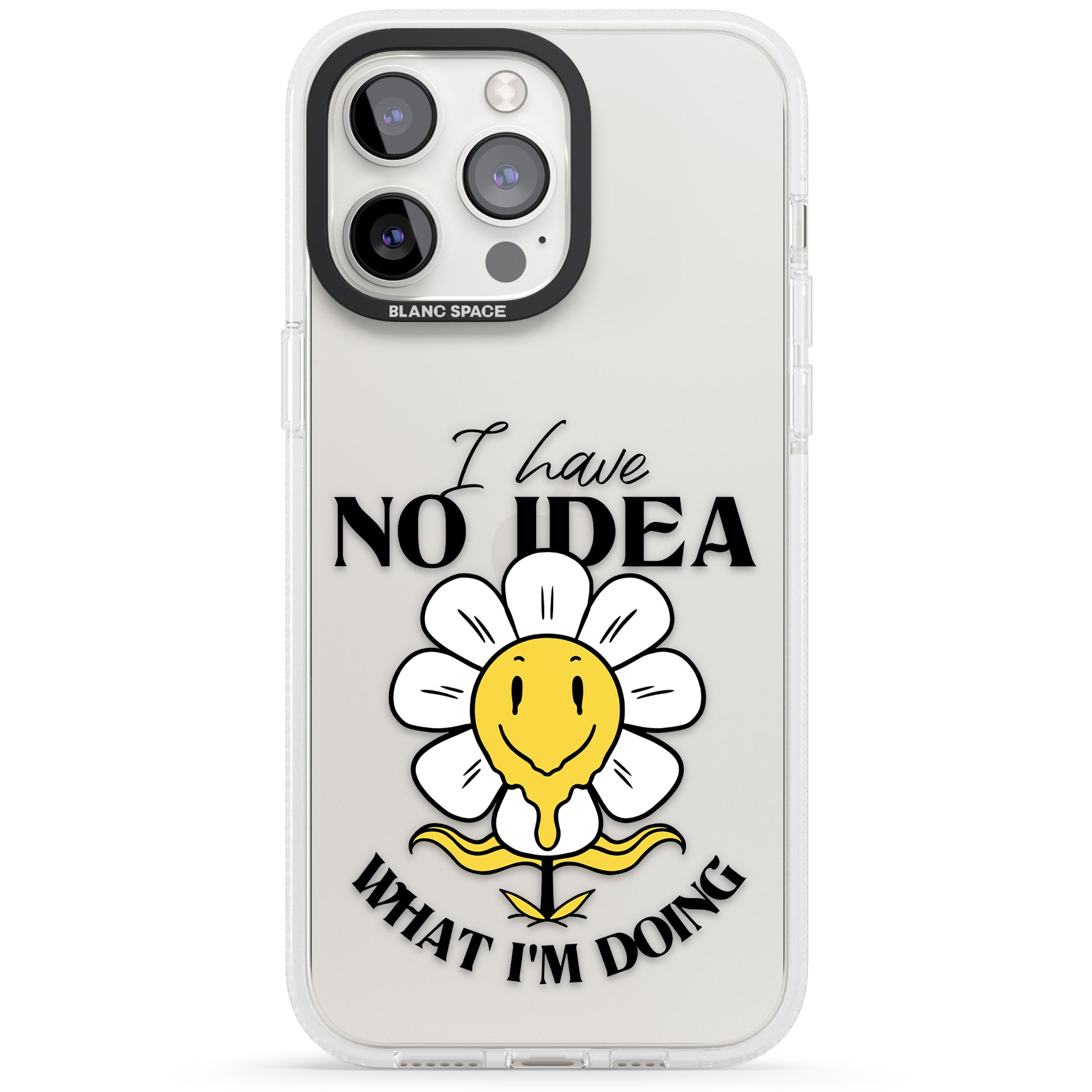 No Idea iPhone 15 Pro Max / 15 Pro / 14 Pro Max / 14 Pro / 13 Pro Clear Case Impact Air - Blanc Space