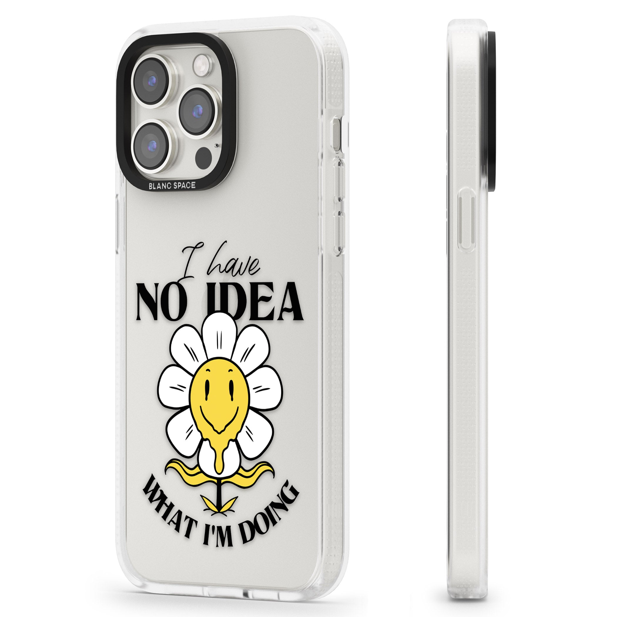 No Idea iPhone 15 Pro Max / 15 Pro / 14 Pro Max / 14 Pro / 13 Pro Clear Case Impact Air - Blanc Space