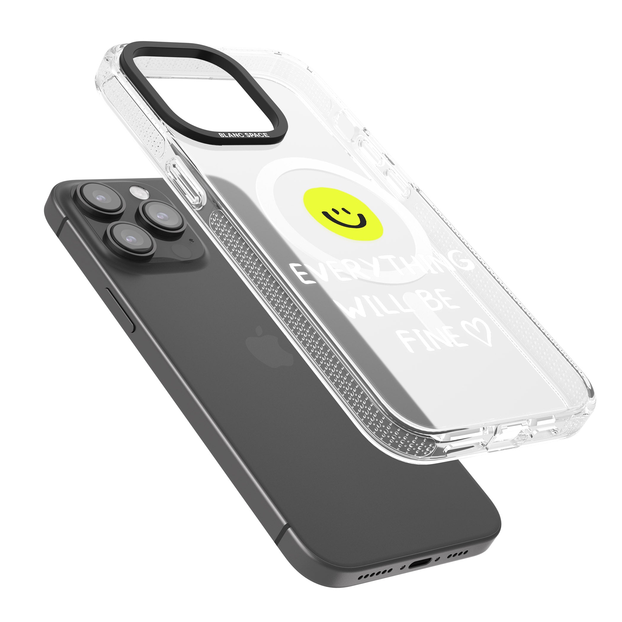 Everything Will Be Fine iPhone 15 Pro Max / 15 Pro / 14 Pro Max / 14 Pro / 13 Pro Clear Case Impact Air - Blanc Space