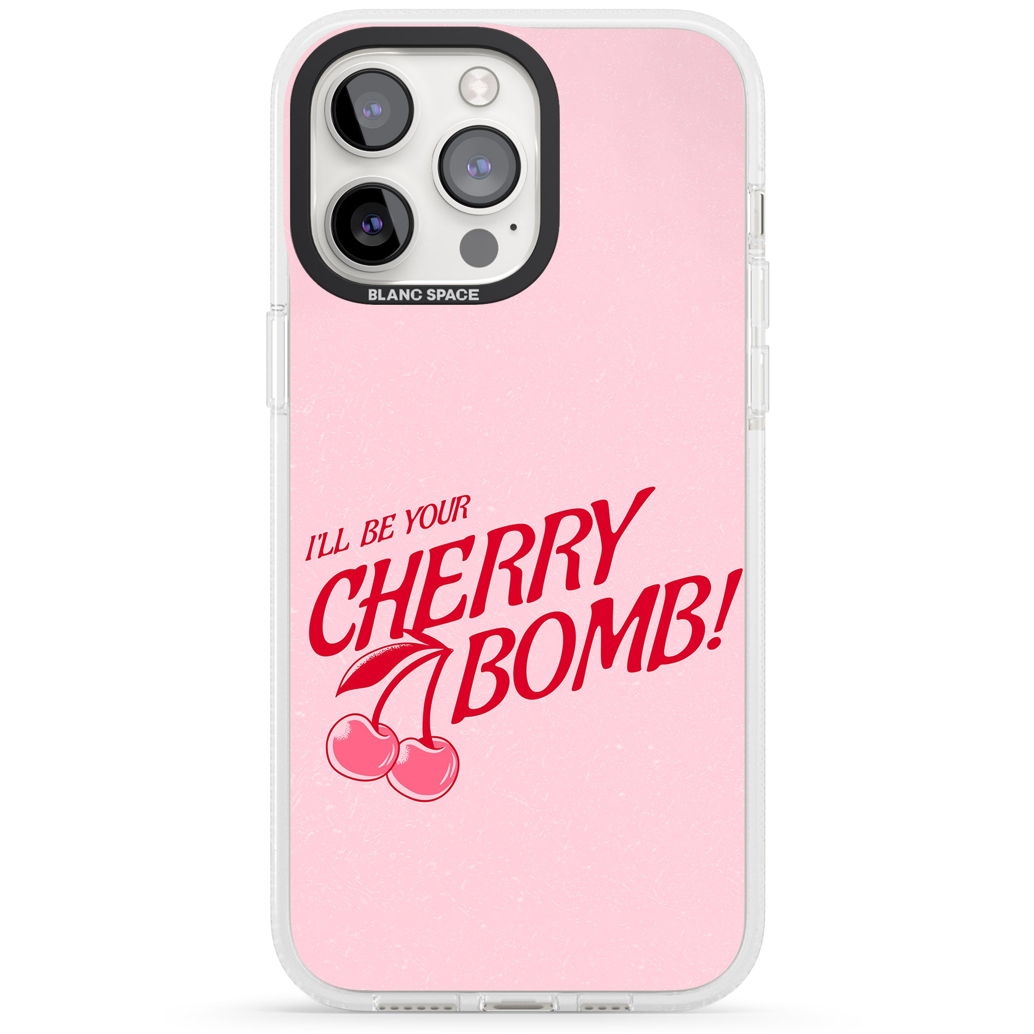 Your Cherry Bomb iPhone 15 Pro Max / 15 Pro / 14 Pro Max / 14 Pro / 13 Pro Clear Case Impact Air - Blanc Space