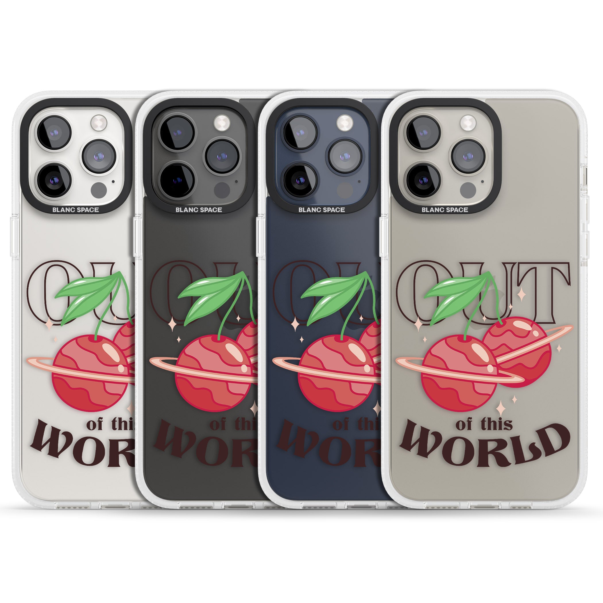 Out of This World iPhone 15 Pro Max / 15 Pro / 14 Pro Max / 14 Pro / 13 Pro Clear Case Impact Air - Blanc Space