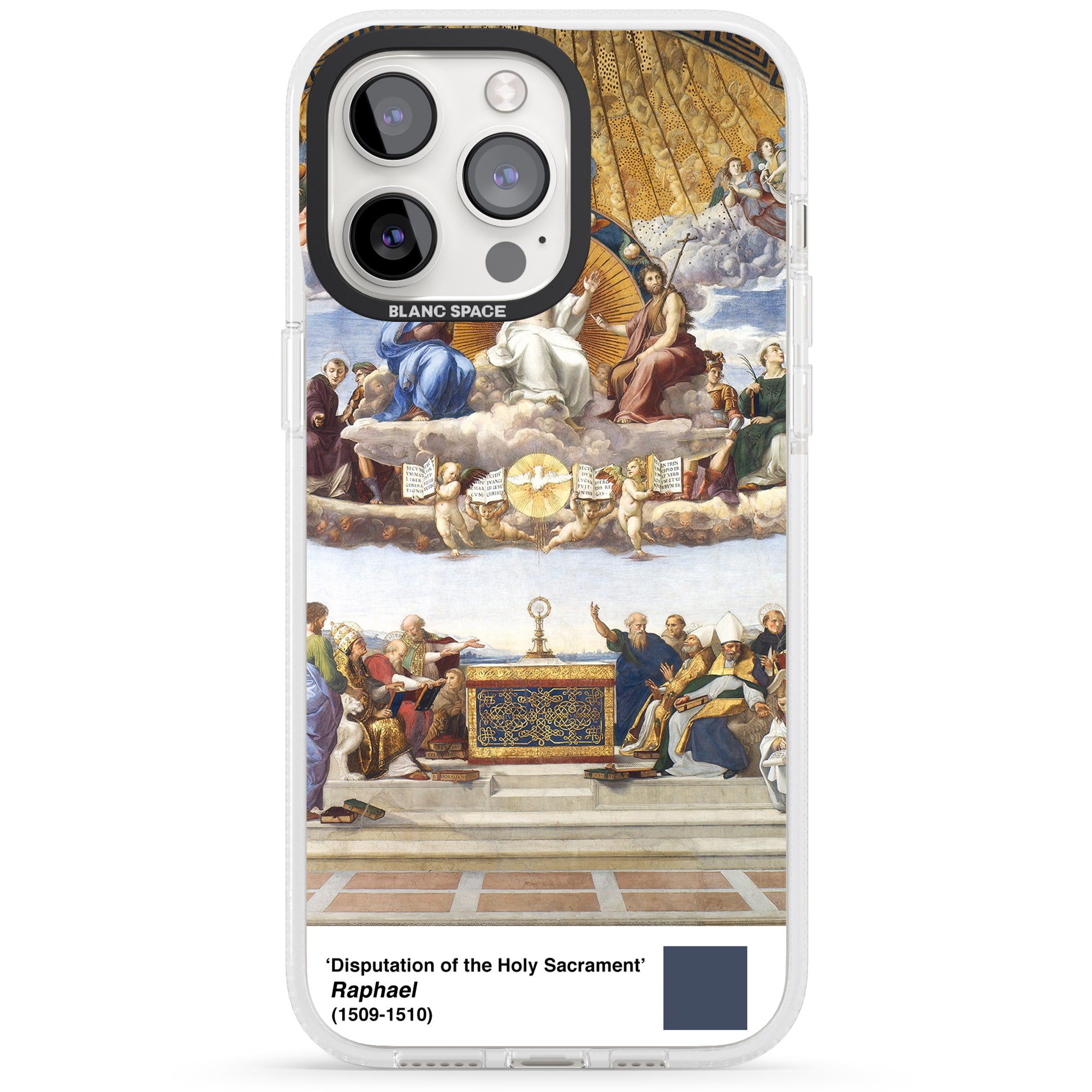 Disputation of the Holy Sacrament iPhone 15 Pro Max / 15 Pro / 14 Pro Max / 14 Pro / 13 Pro Clear Case Impact Air - Blanc Space