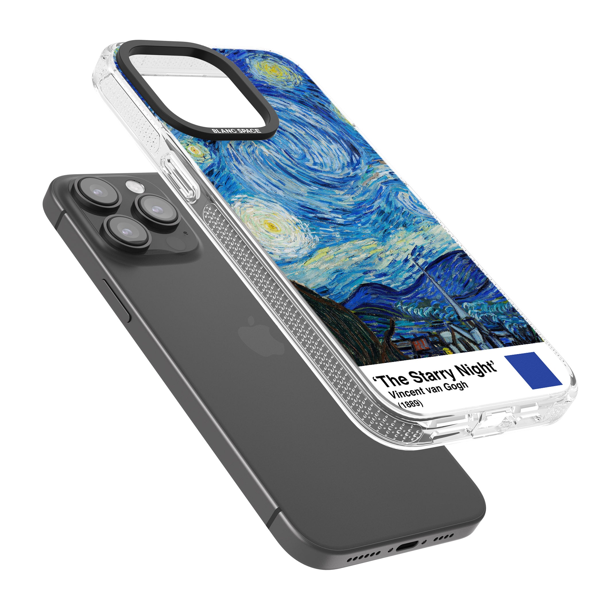 The Starry Night iPhone 15 Pro Max / 15 Pro / 14 Pro Max / 14 Pro / 13 Pro Clear Case Impact Air - Blanc Space