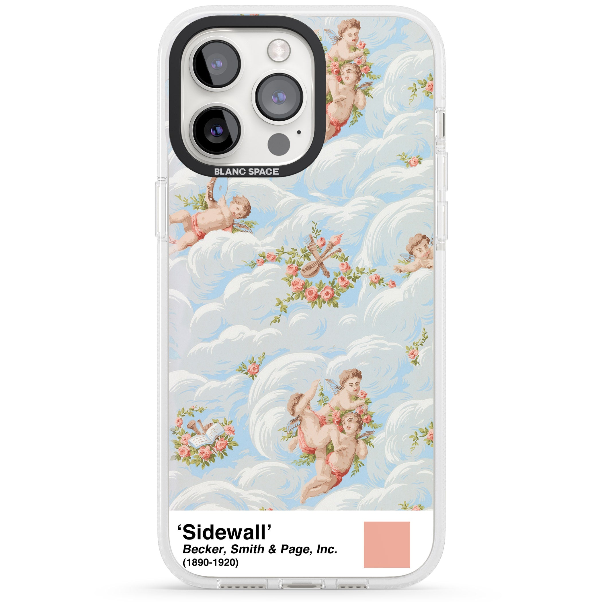 Sidewall iPhone 15 Pro Max / 15 Pro / 14 Pro Max / 14 Pro / 13 Pro Clear Case Impact Air - Blanc Space