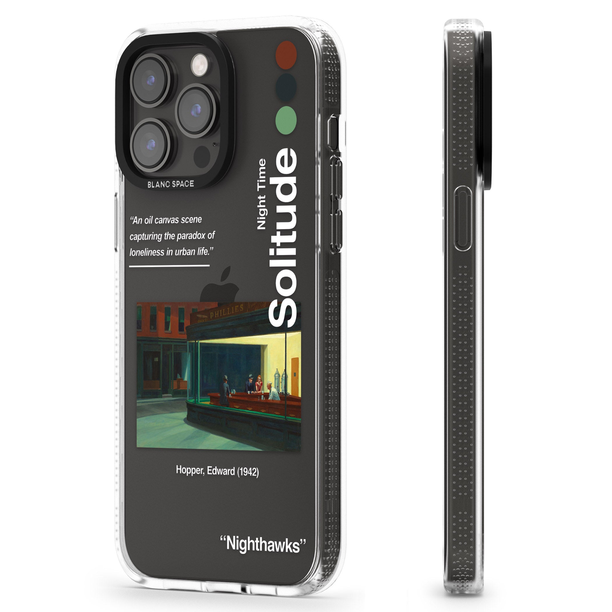 Nighthawks iPhone 15 Pro Max / 15 Pro / 14 Pro Max / 14 Pro / 13 Pro Clear Case Impact Air - Blanc Space