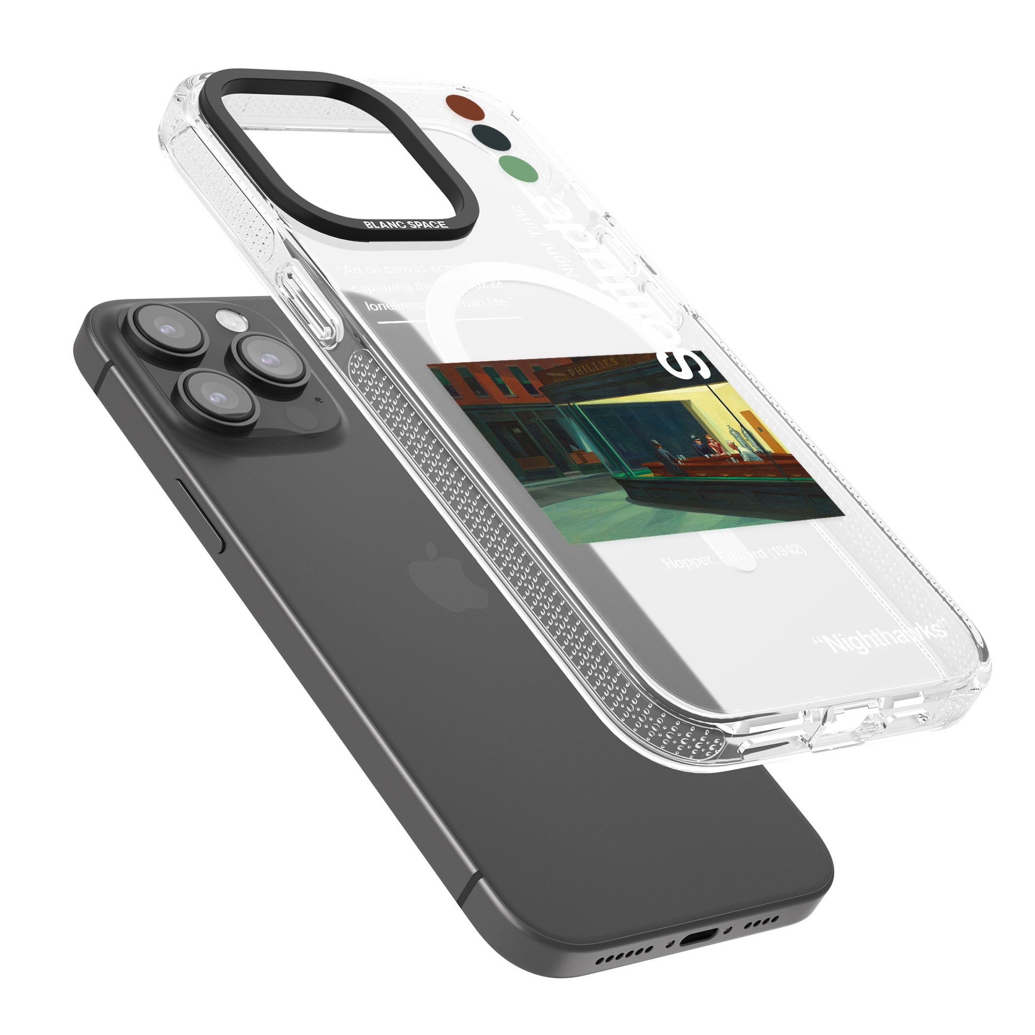 Nighthawks iPhone 15 Pro Max / 15 Pro / 14 Pro Max / 14 Pro / 13 Pro Clear Case Impact Air - Blanc Space