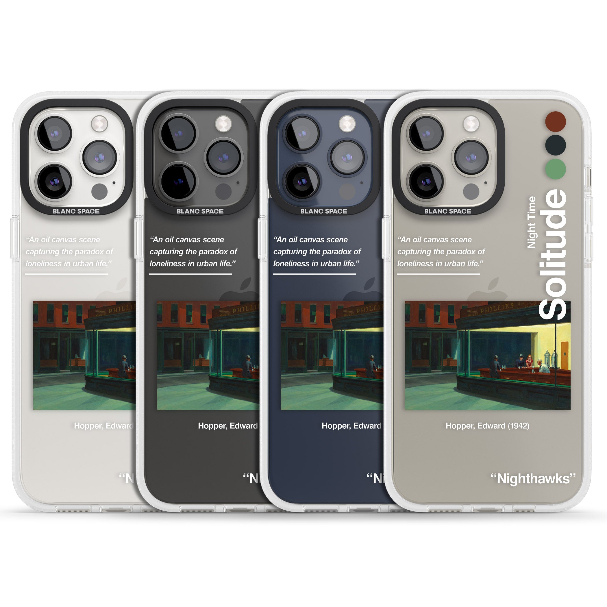 Nighthawks iPhone 15 Pro Max / 15 Pro / 14 Pro Max / 14 Pro / 13 Pro Clear Case Impact Air - Blanc Space