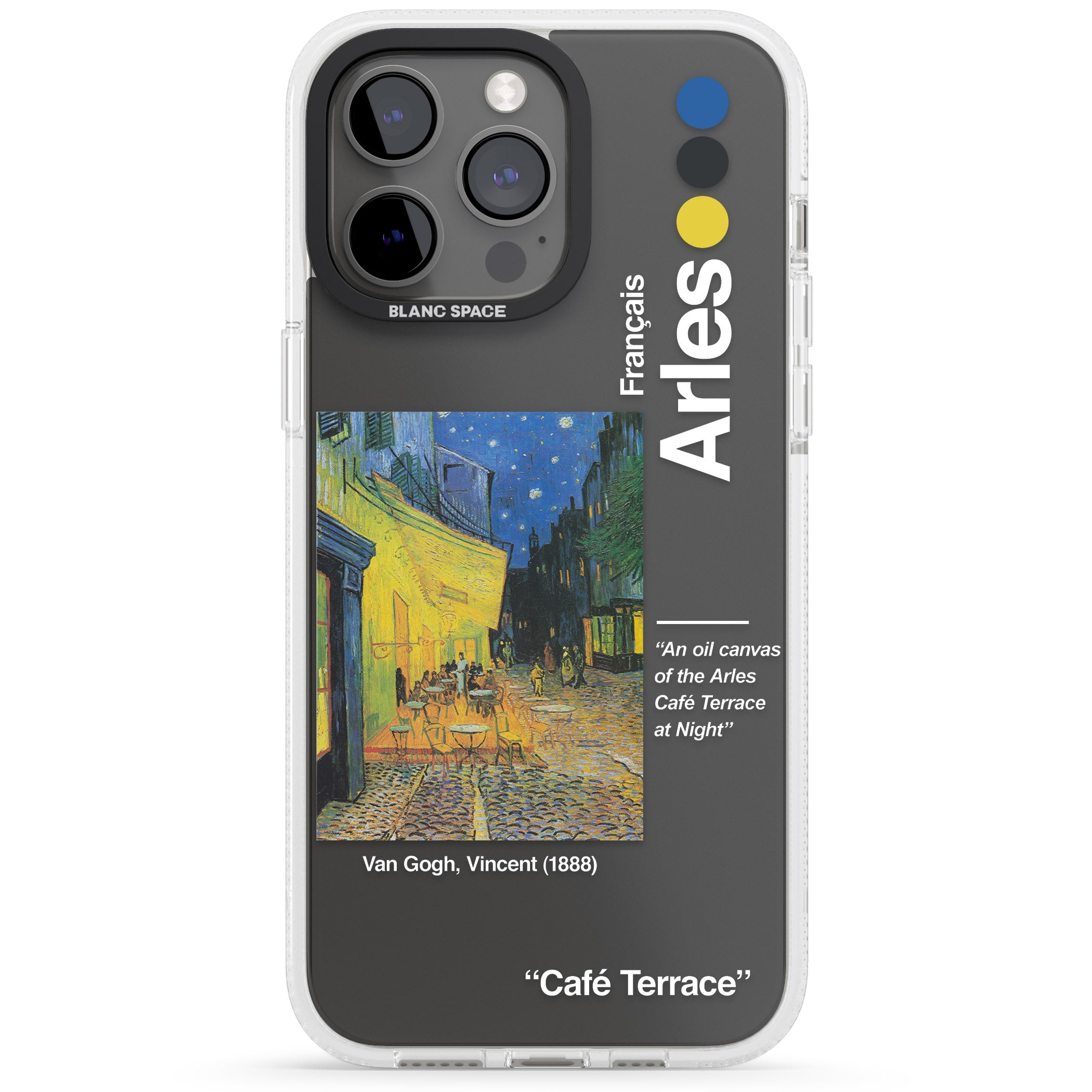 Cafe Terrace at Night iPhone 15 Pro Max / 15 Pro / 14 Pro Max / 14 Pro / 13 Pro Clear Case Impact Air - Blanc Space