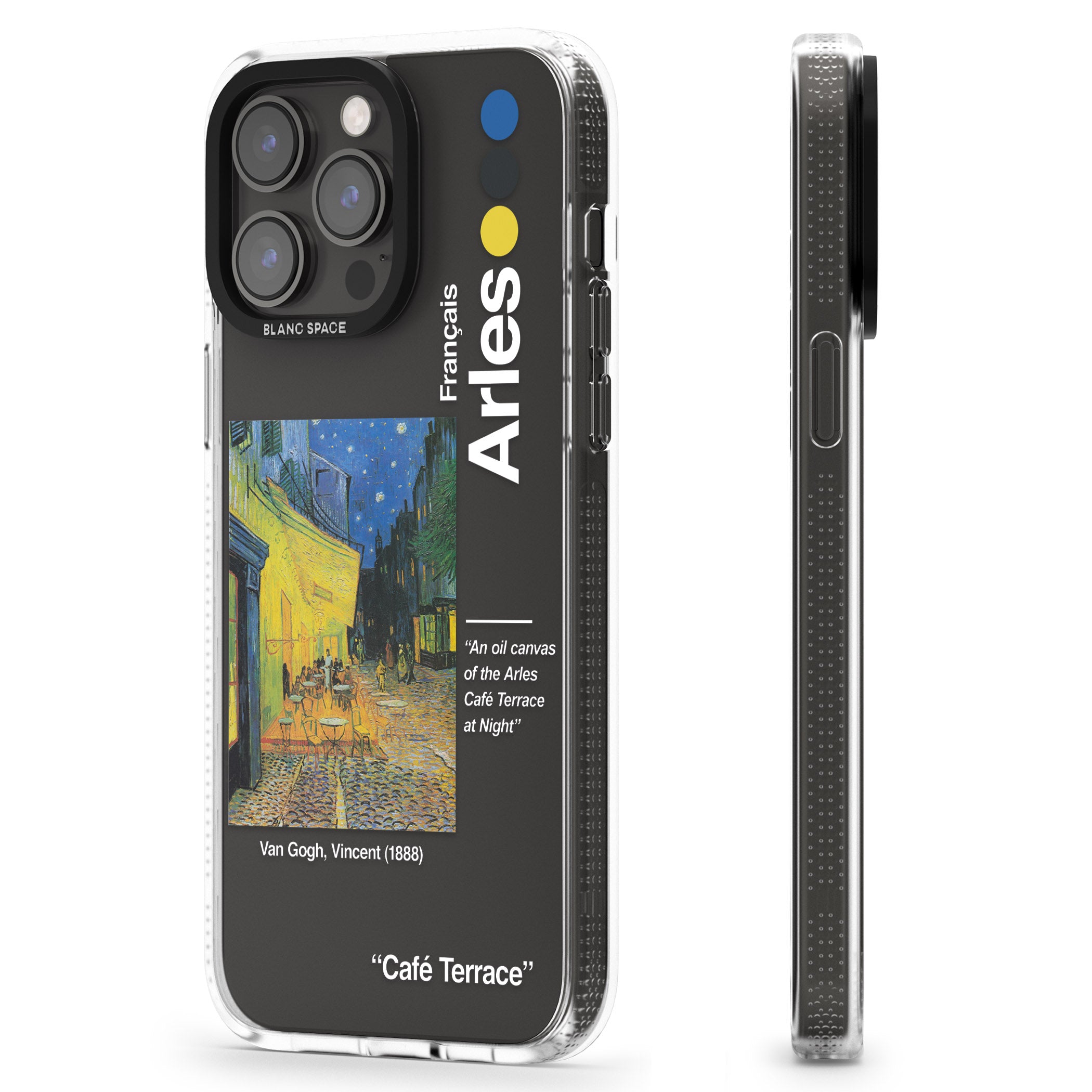 Cafe Terrace at Night iPhone 15 Pro Max / 15 Pro / 14 Pro Max / 14 Pro / 13 Pro Clear Case Impact Air - Blanc Space
