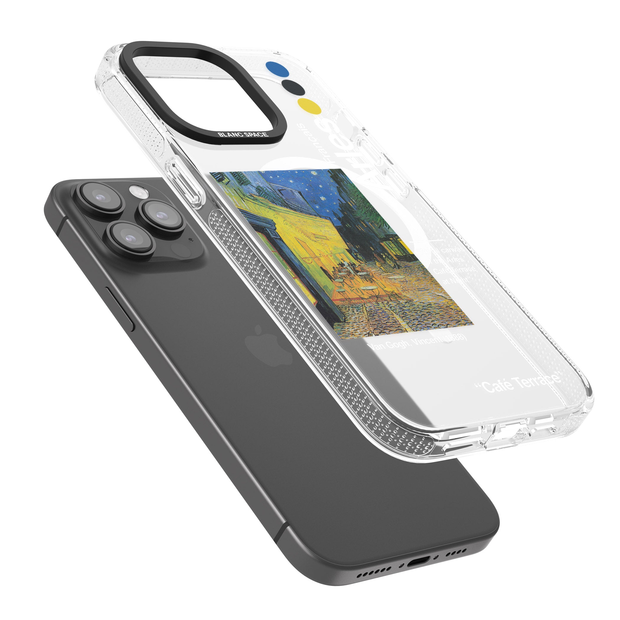 Cafe Terrace at Night iPhone 15 Pro Max / 15 Pro / 14 Pro Max / 14 Pro / 13 Pro Clear Case Impact Air - Blanc Space