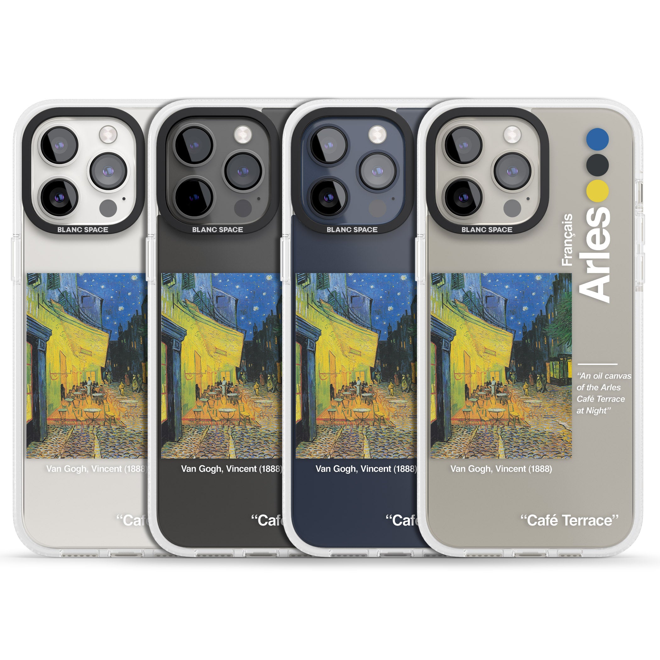 Cafe Terrace at Night iPhone 15 Pro Max / 15 Pro / 14 Pro Max / 14 Pro / 13 Pro Clear Case Impact Air - Blanc Space
