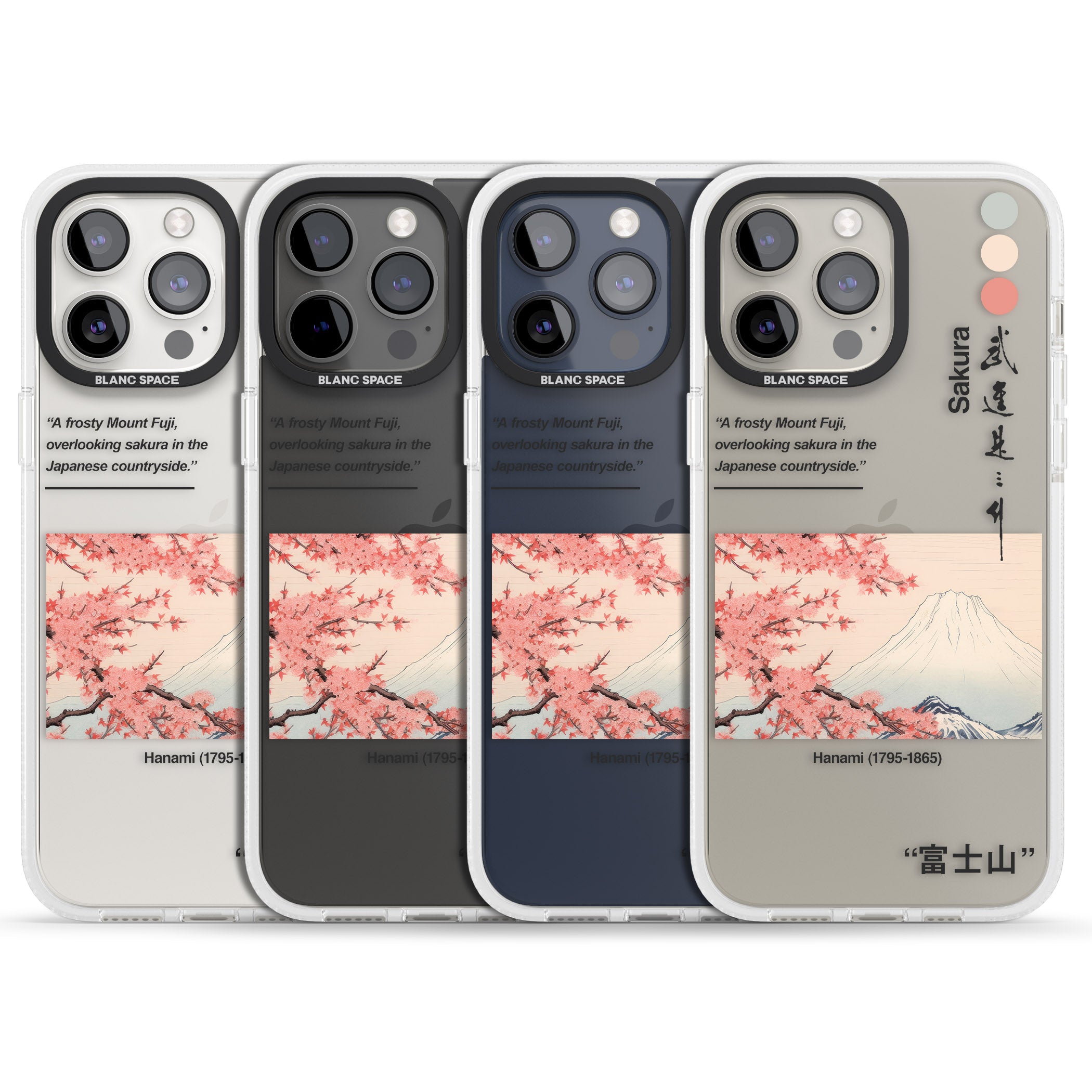 Hanami iPhone 15 Pro Max / 15 Pro / 14 Pro Max / 14 Pro / 13 Pro Clear Case Impact Air - Blanc Space