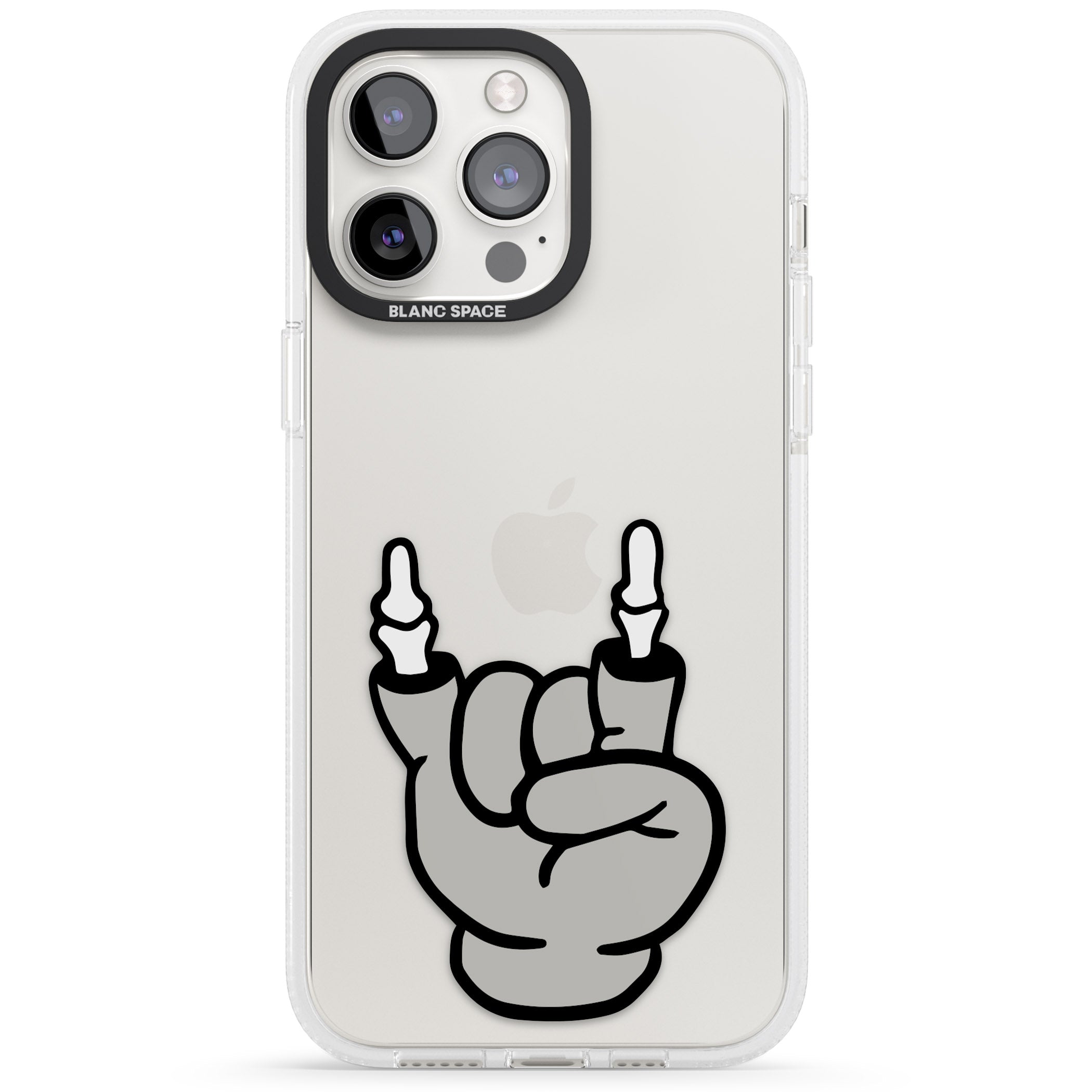 Rock 'til you drop iPhone 15 Pro Max / 15 Pro / 14 Pro Max / 14 Pro / 13 Pro Clear Case Impact Air - Blanc Space