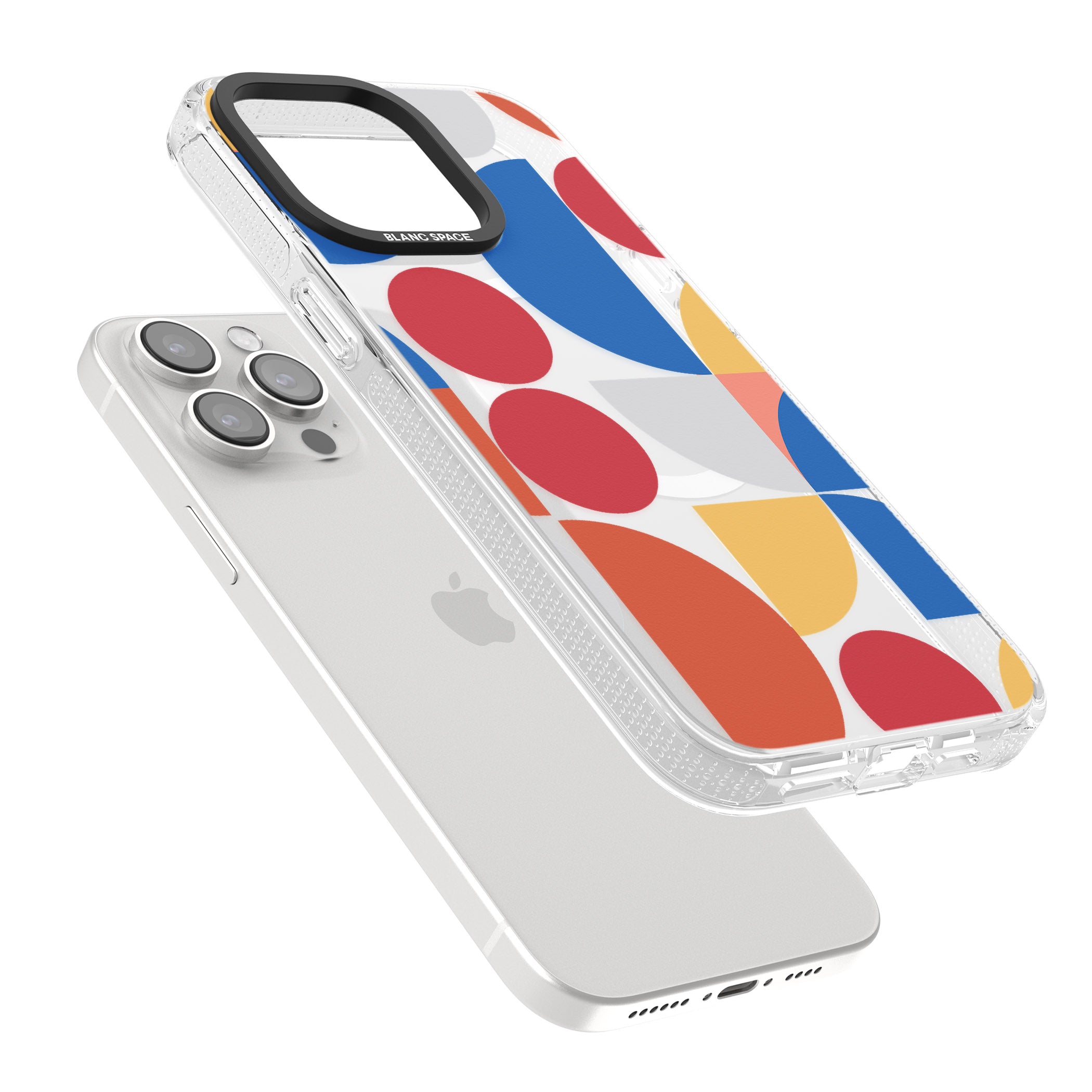 Abstract Colourful Mix iPhone 15 Pro Max / 15 Pro / 14 Pro Max / 14 Pro / 13 Pro Clear Case Impact Air - Blanc Space