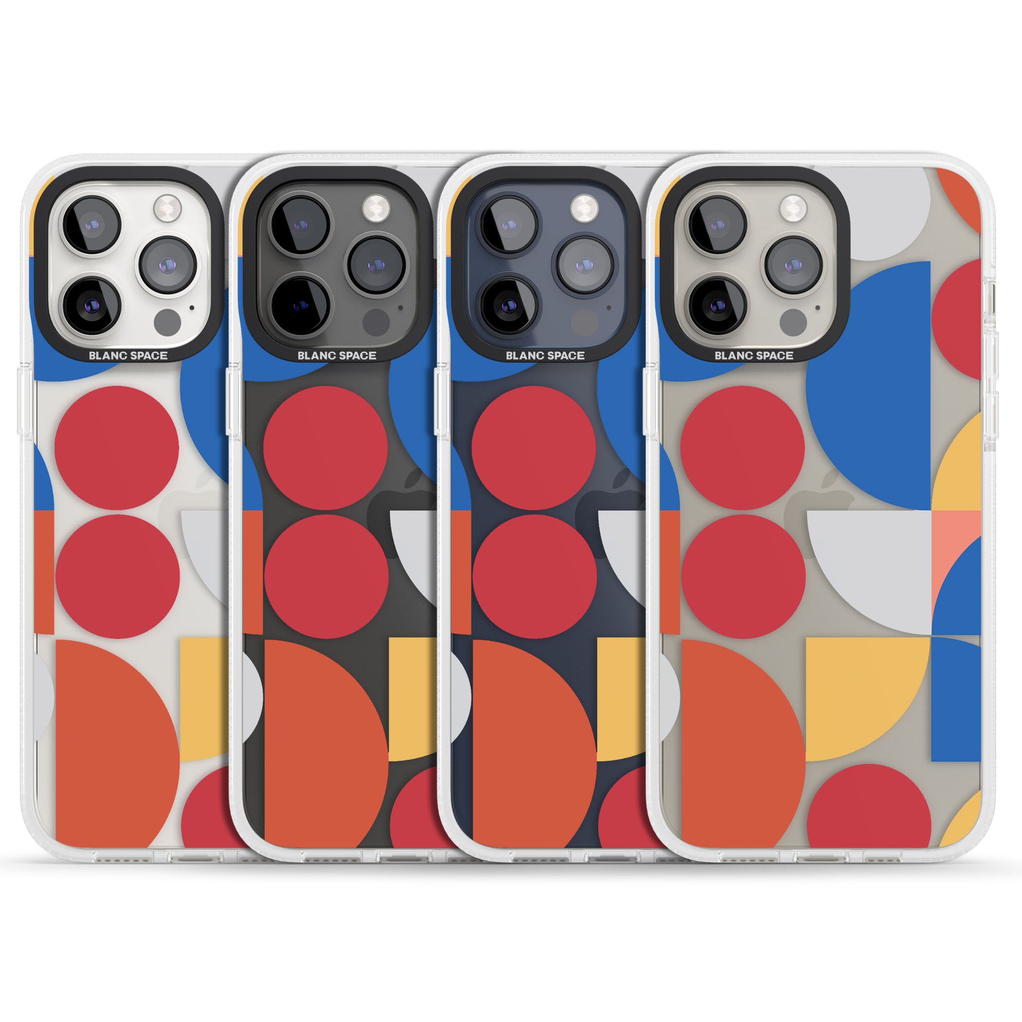 Abstract Colourful Mix iPhone 15 Pro Max / 15 Pro / 14 Pro Max / 14 Pro / 13 Pro Clear Case Impact Air - Blanc Space