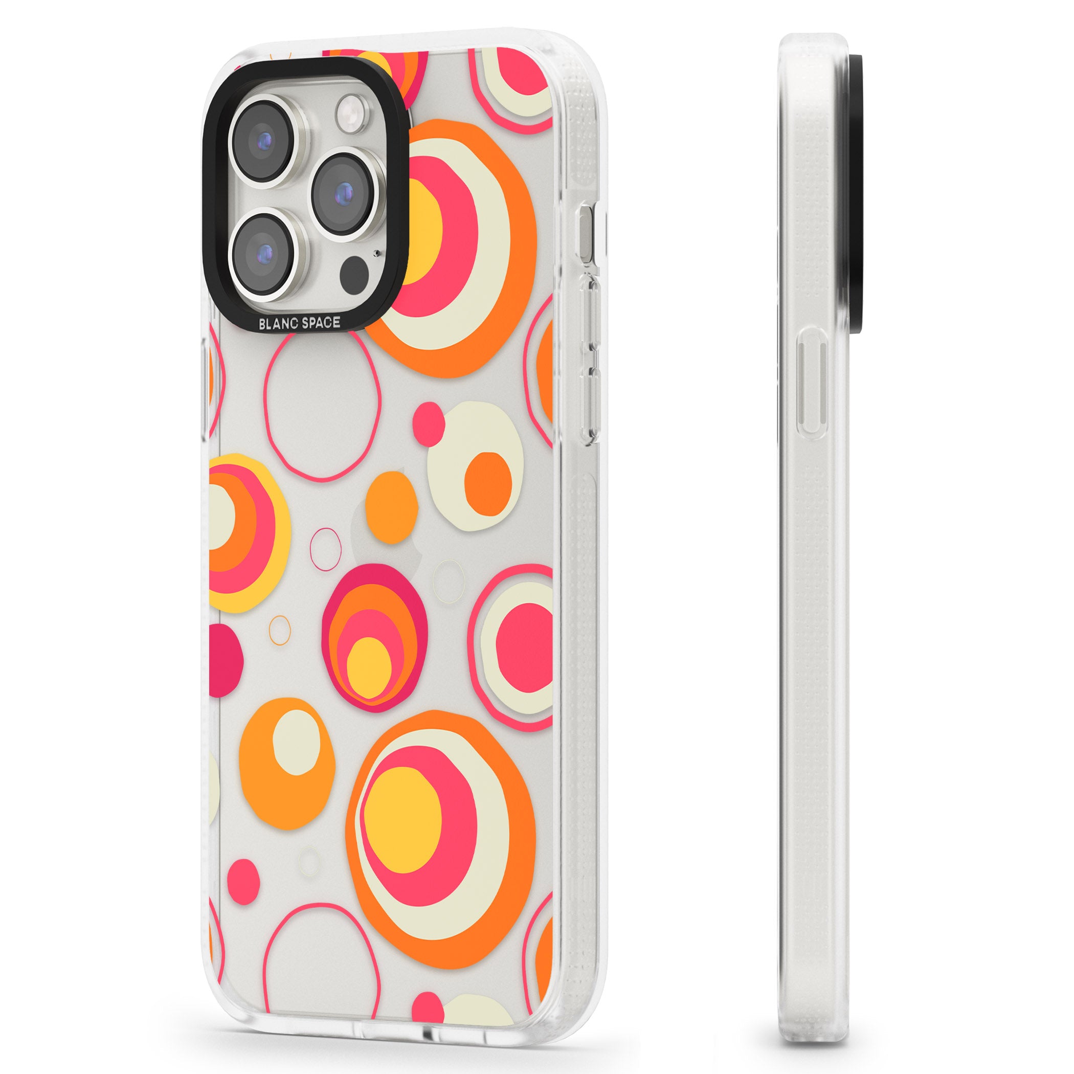 Mid-Century Party Pattern iPhone 15 Pro Max / 15 Pro / 14 Pro Max / 14 Pro / 13 Pro Clear Case Impact Air - Blanc Space