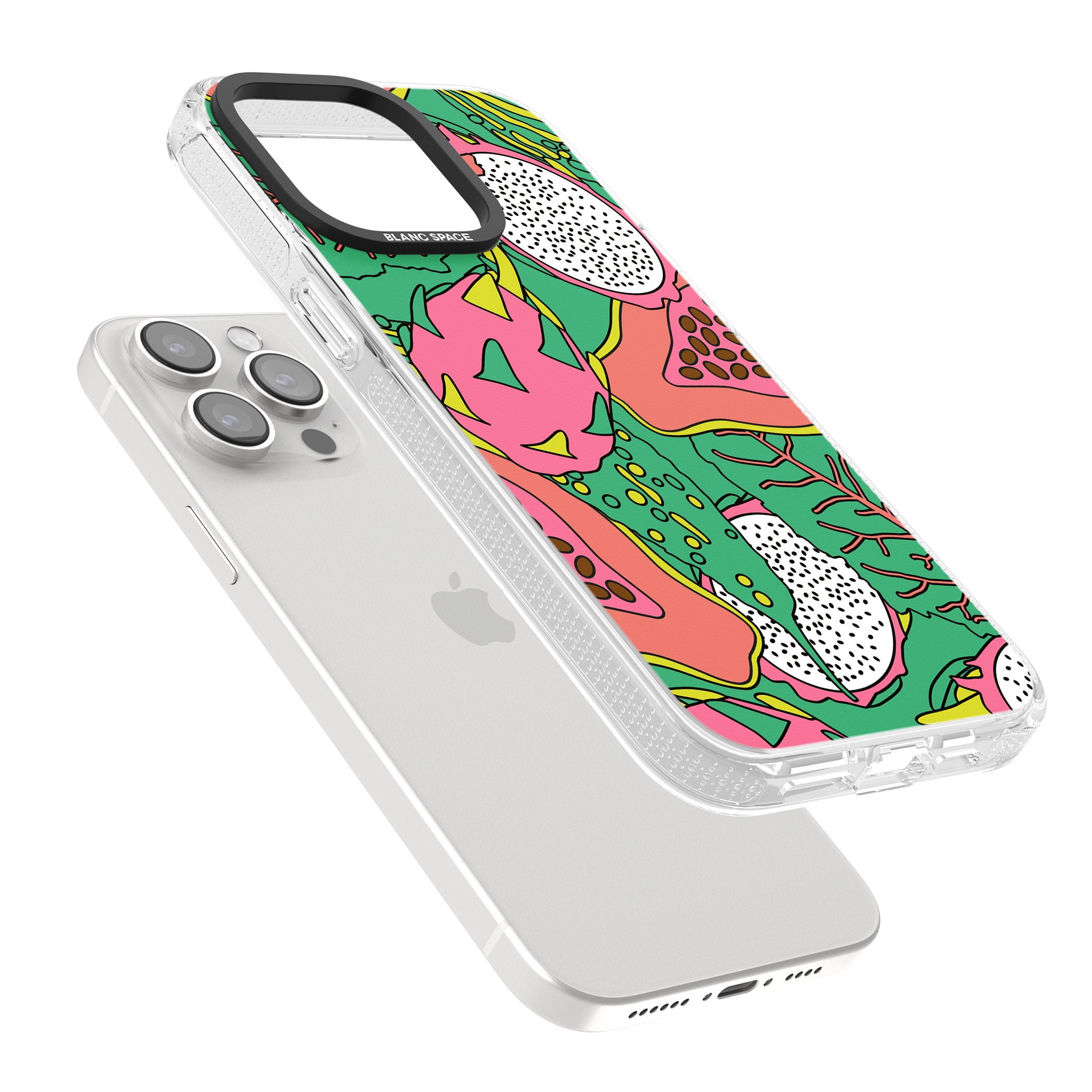 Psychedelic Salad iPhone 15 Pro Max / 15 Pro / 14 Pro Max / 14 Pro / 13 Pro Clear Case Impact Air - Blanc Space