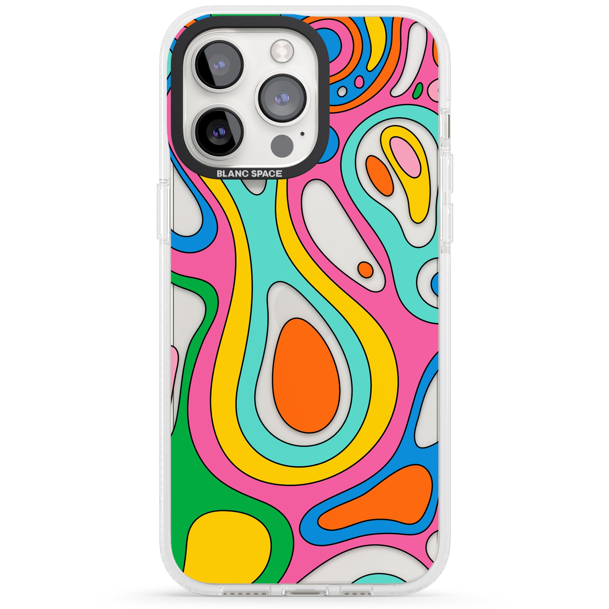 Dreams & Grooves iPhone 15 Pro Max / 15 Pro / 14 Pro Max / 14 Pro / 13 Pro Clear Case Impact Air - Blanc Space