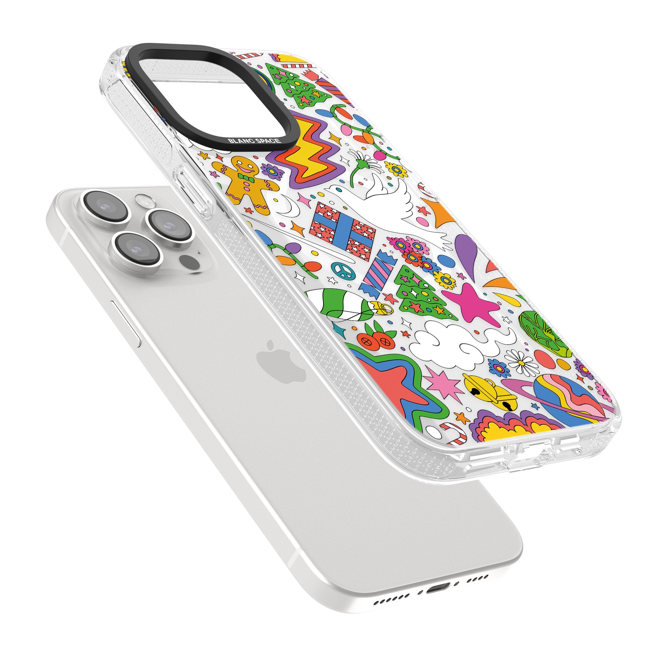 Whimsical Wonderland iPhone 15 Pro Max / 15 Pro / 14 Pro Max / 14 Pro / 13 Pro Clear Case Impact Air - Blanc Space