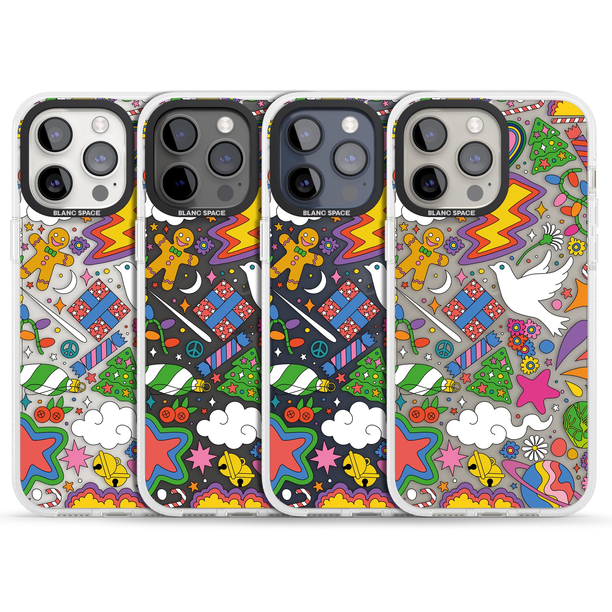 Whimsical Wonderland iPhone 15 Pro Max / 15 Pro / 14 Pro Max / 14 Pro / 13 Pro Clear Case Impact Air - Blanc Space