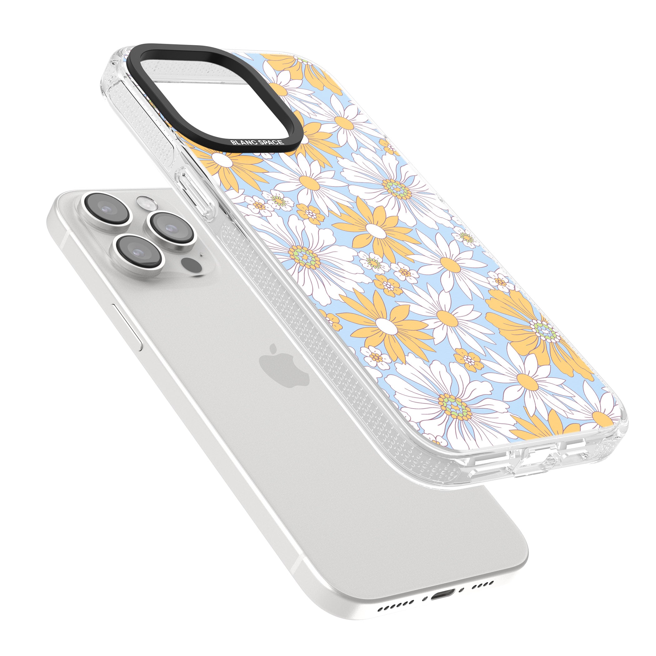 Summers Day Flower Mix iPhone 15 Pro Max / 15 Pro / 14 Pro Max / 14 Pro / 13 Pro Clear Case Impact Air - Blanc Space