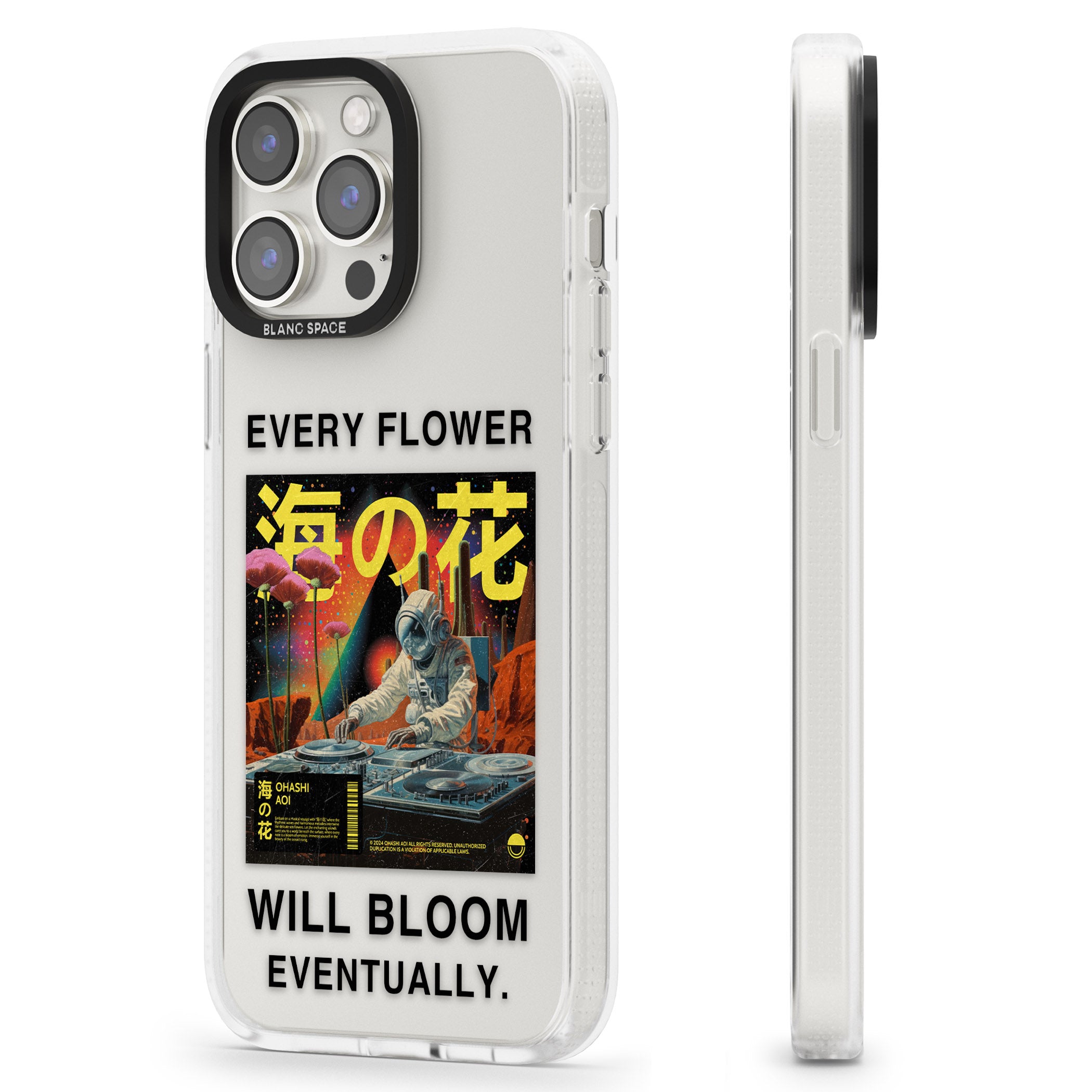 Every Flower Will Bloom Eventually iPhone 15 Pro Max / 15 Pro / 14 Pro Max / 14 Pro / 13 Pro Clear Case Impact Air - Blanc Space