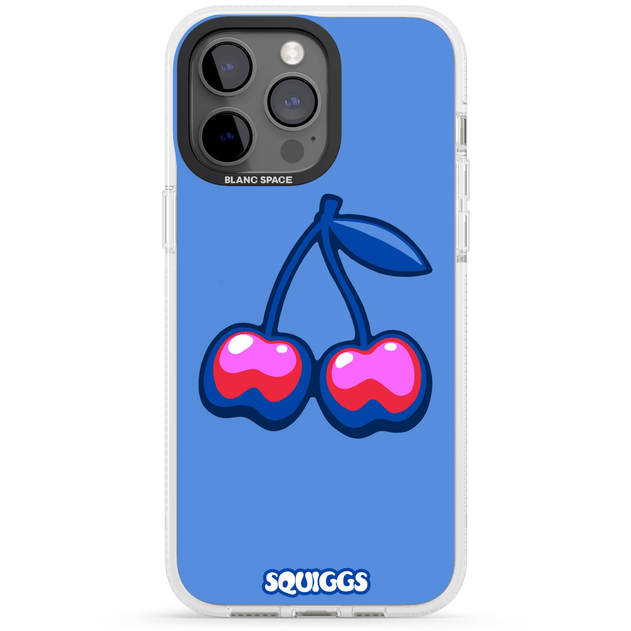 Cherry Bomb iPhone 15 Pro Max / 15 Pro / 14 Pro Max / 14 Pro / 13 Pro Clear Case Impact Air - Blanc Space