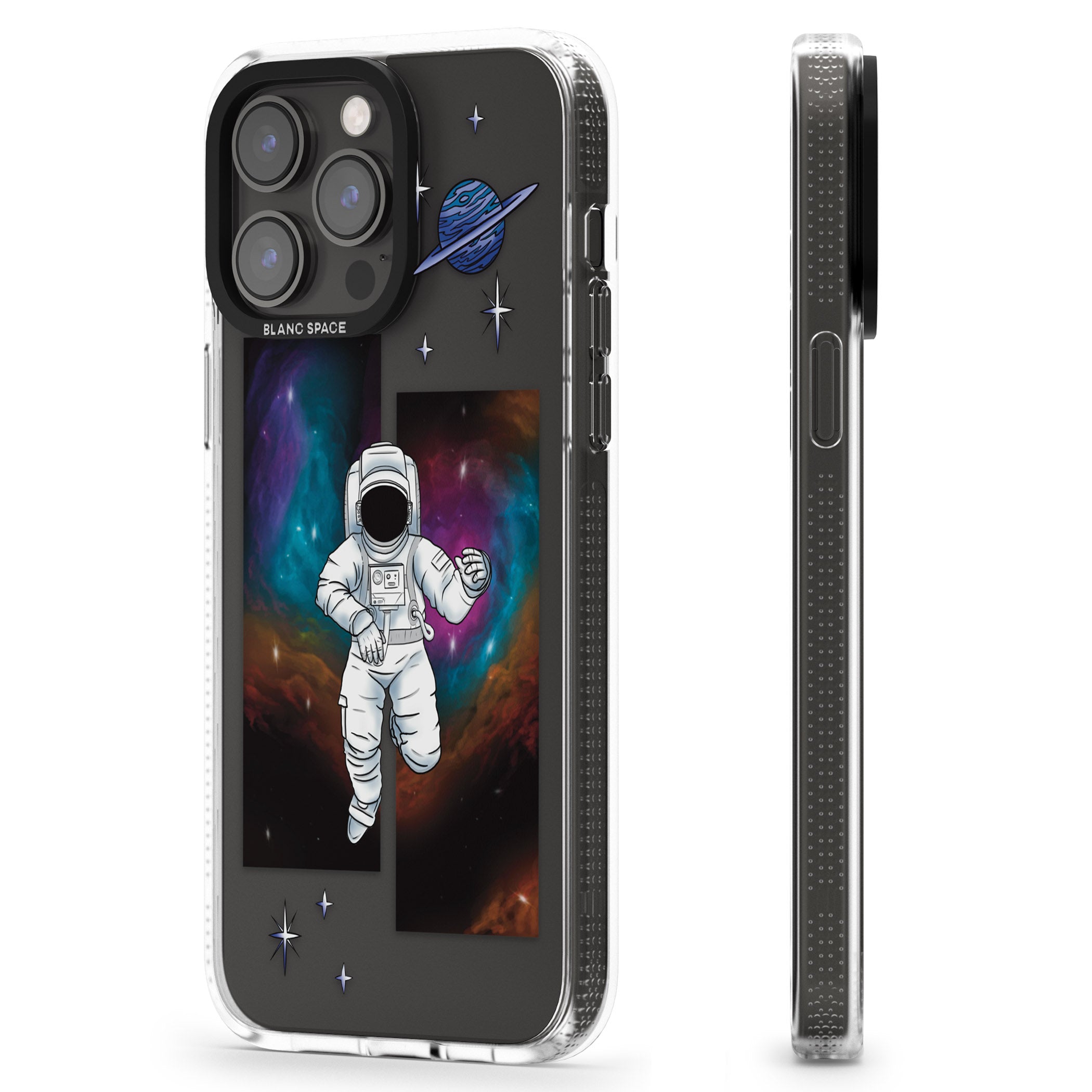 Escape The Nebula iPhone 15 Pro Max / 15 Pro / 14 Pro Max / 14 Pro / 13 Pro Clear Case Impact Air - Blanc Space