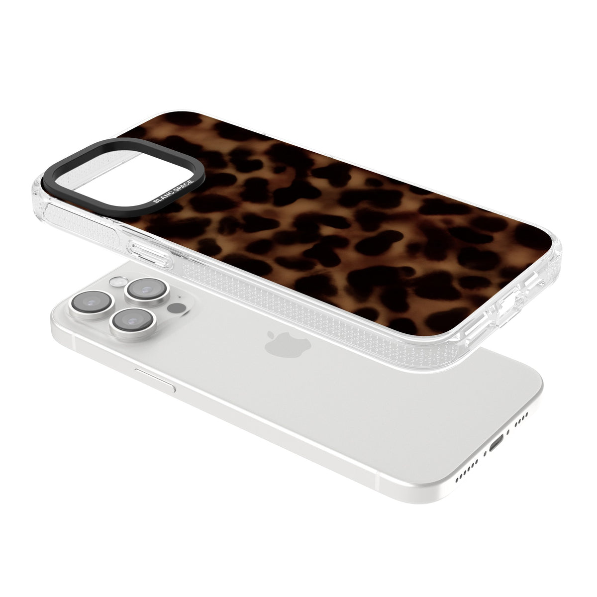 Dark Tortoise Shell old money iPhone case featuring a dark tortoiseshell pattern with amber and black animal print tones iPhone 12 Pro Max / iPhone 13 Pro / iPhone 13 Pro Max / iPhone 14 Pro / iPhone 14 Pro Max / iPhone 15 Pro / iPhone 15 Pro Max Impact Air Phone Case angled