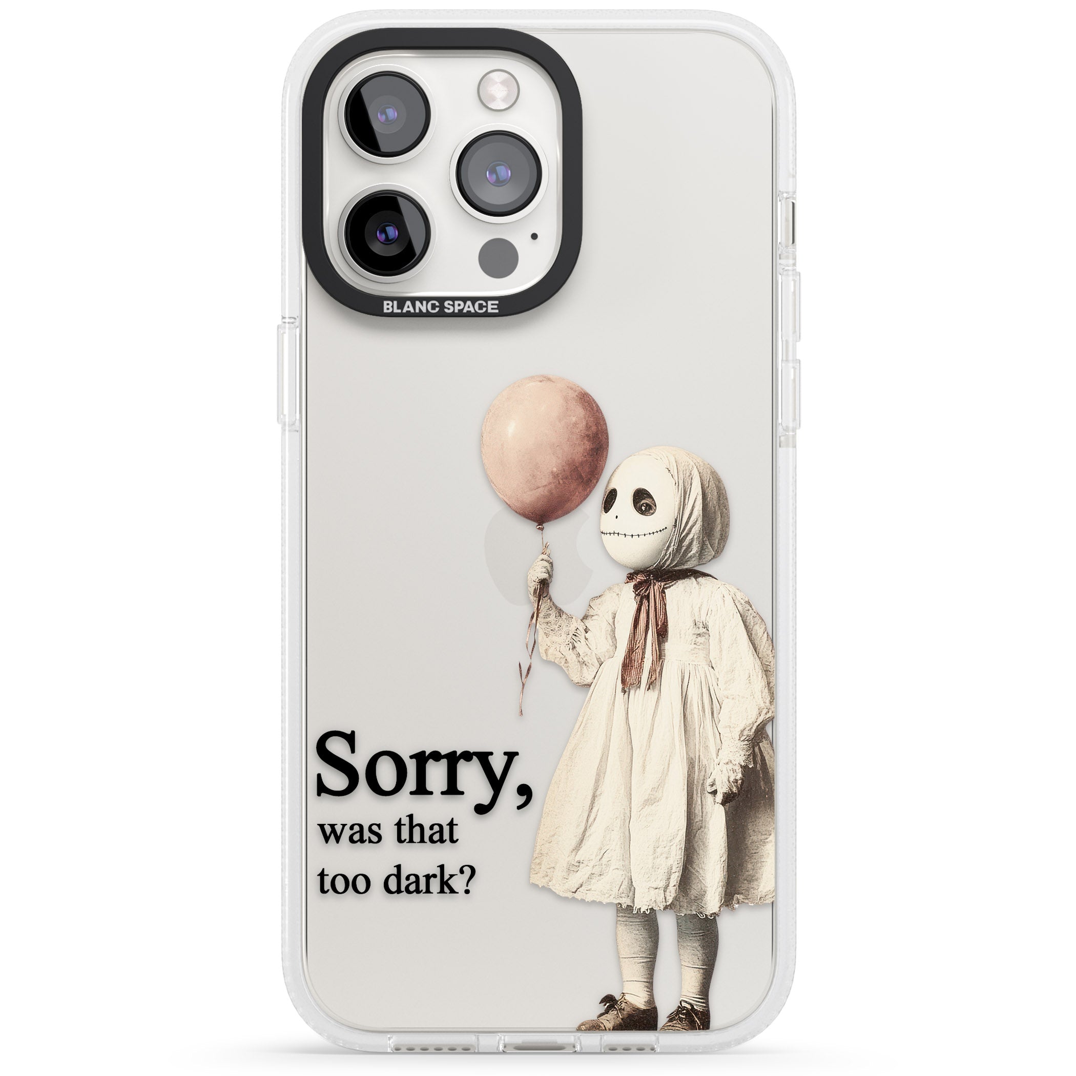 Sorry, Was That Too Dark? iPhone 15 Pro Max / 15 Pro / 14 Pro Max / 14 Pro / 13 Pro Clear Case Impact Air - Blanc Space
