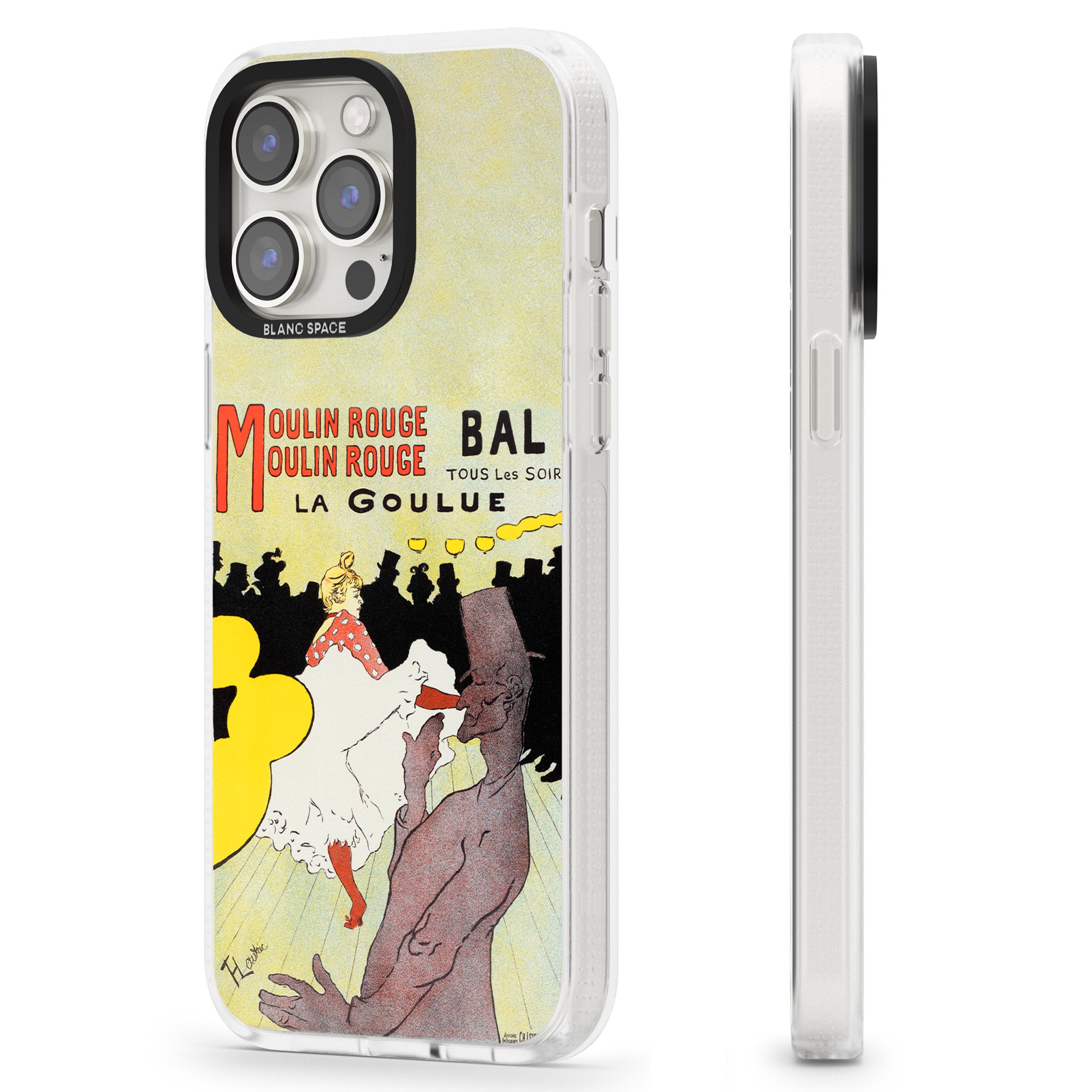 Moulin Rouge Poster iPhone 15 Pro Max / 15 Pro / 14 Pro Max / 14 Pro / 13 Pro Clear Case Impact Air - Blanc Space