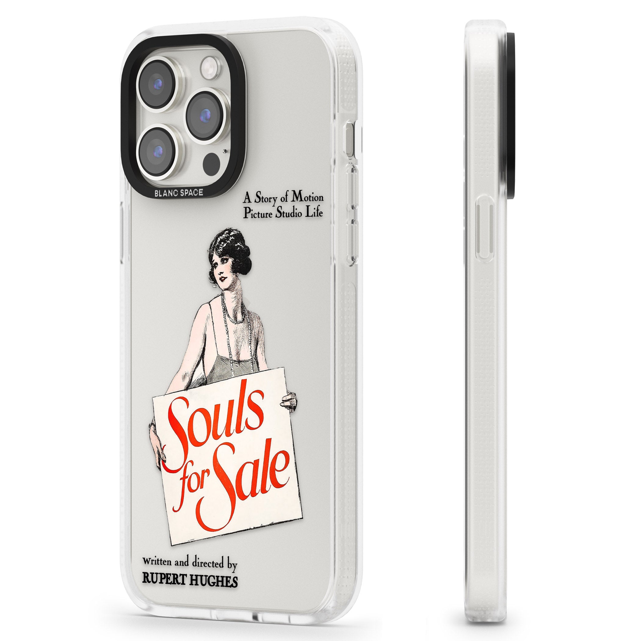 Souls for Sale Poster iPhone 15 Pro Max / 15 Pro / 14 Pro Max / 14 Pro / 13 Pro Clear Case Impact Air - Blanc Space