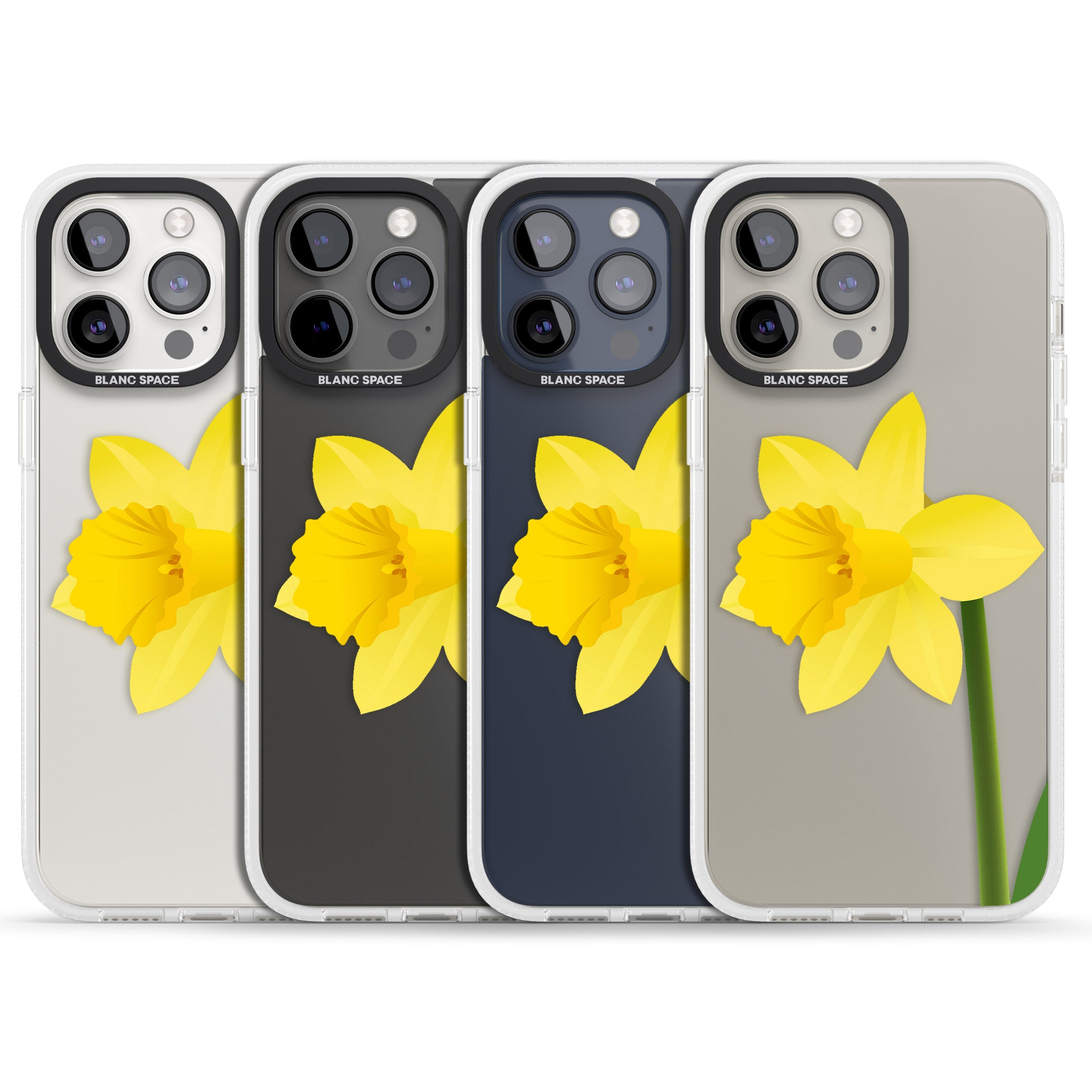 Daffodil iPhone 15 Pro Max / 15 Pro / 14 Pro Max / 14 Pro / 13 Pro Clear Case Impact Air - Blanc Space