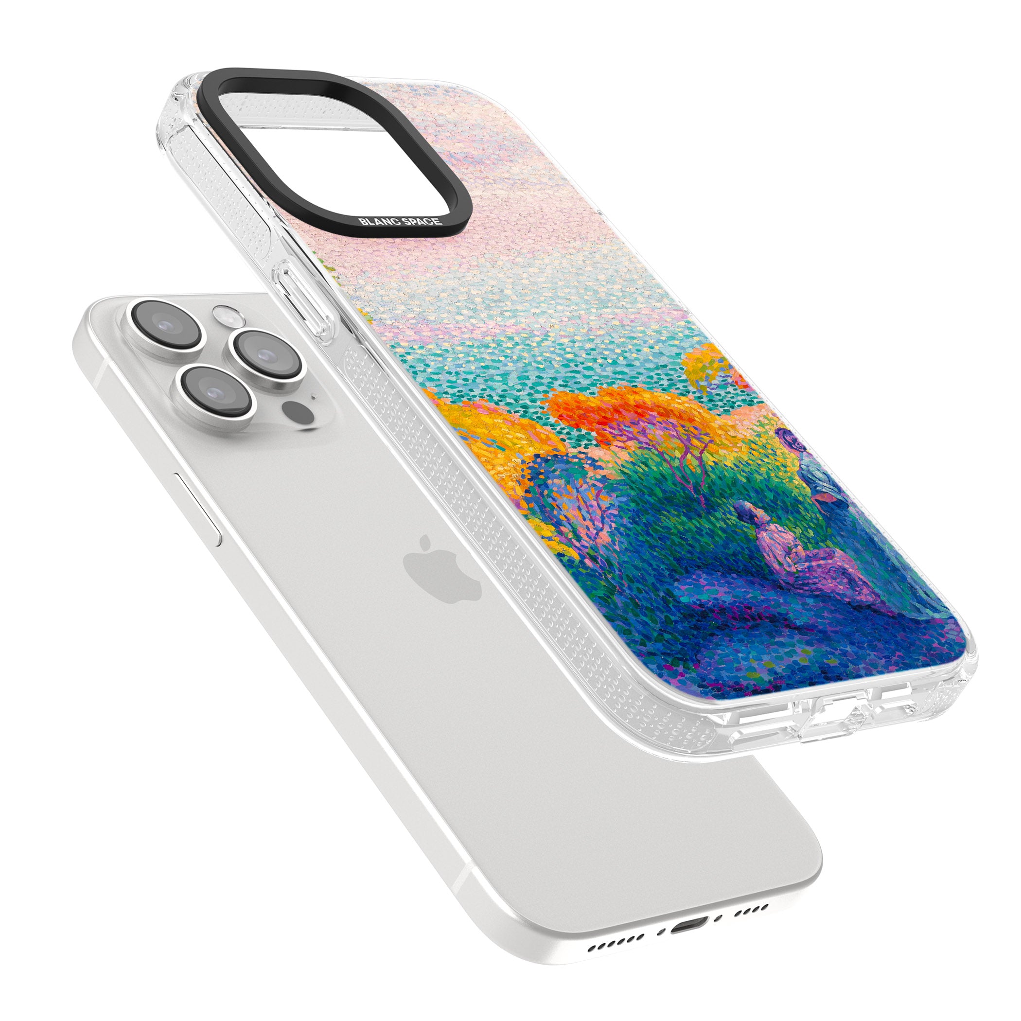 Meadow Lake iPhone 15 Pro Max / 15 Pro / 14 Pro Max / 14 Pro / 13 Pro Clear Case Impact Air - Blanc Space