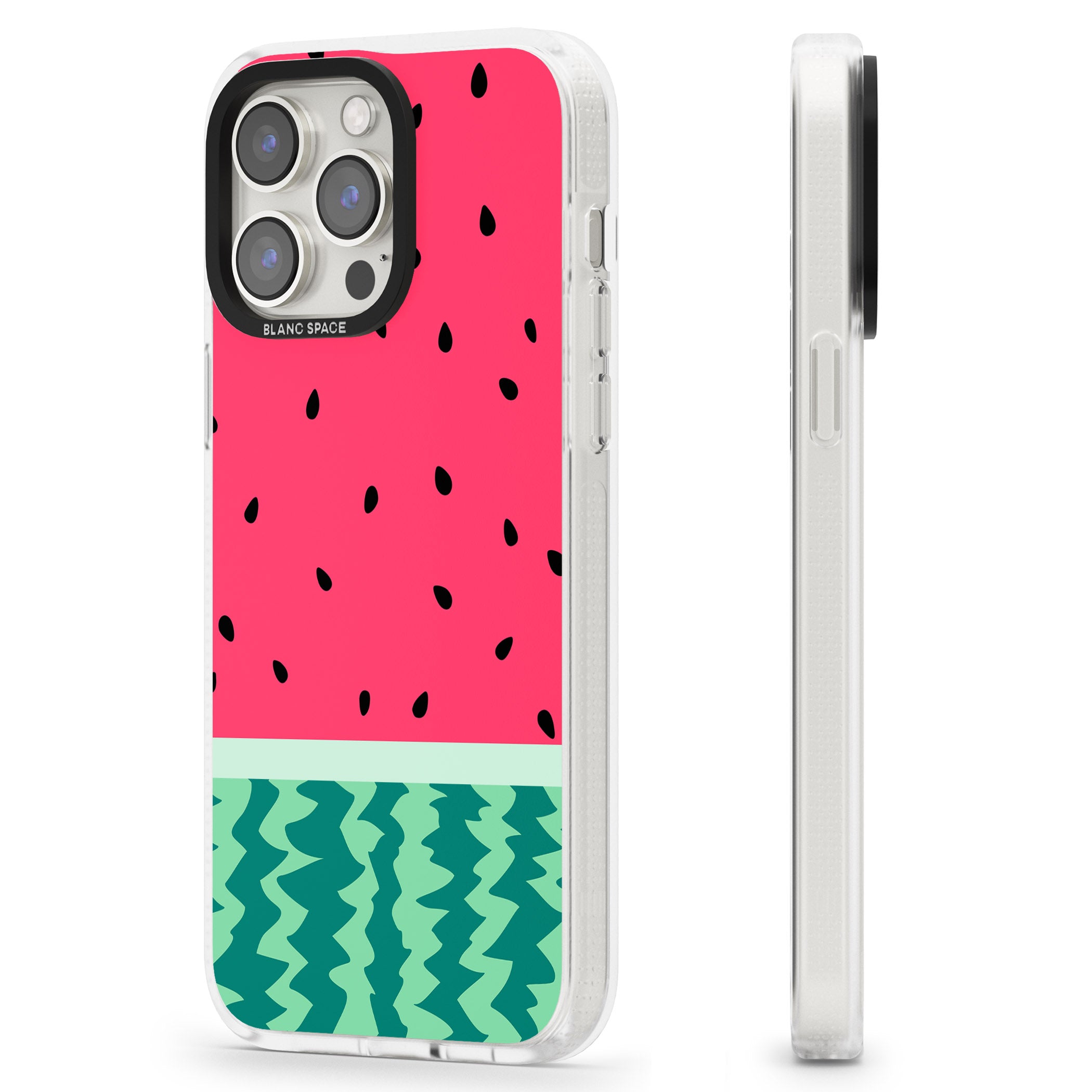 Full Watermelon Print iPhone 15 Pro Max / 15 Pro / 14 Pro Max / 14 Pro / 13 Pro Clear Case Impact Air - Blanc Space