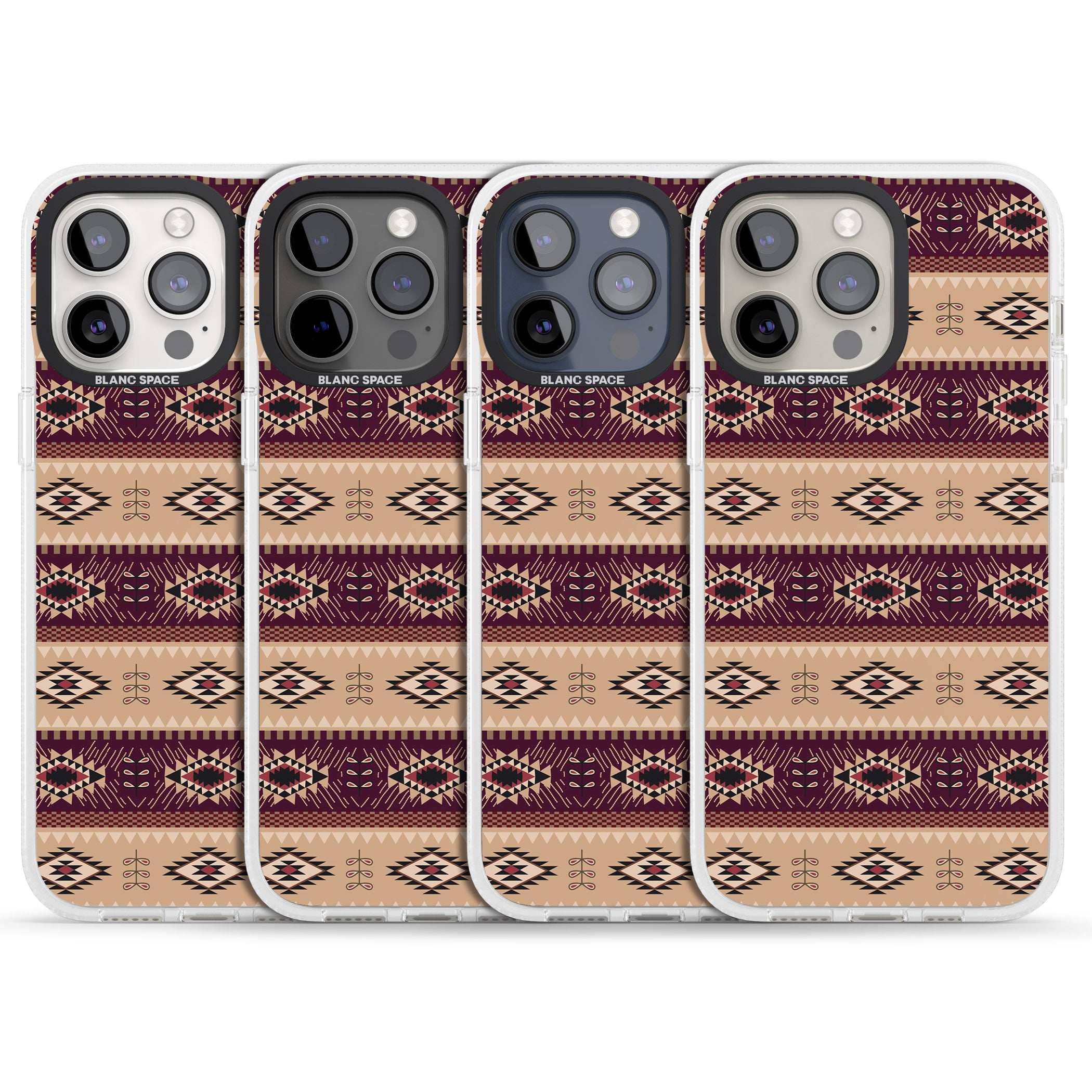 Western Poncho iPhone 15 Pro Max / 15 Pro / 14 Pro Max / 14 Pro / 13 Pro Clear Case Impact Air - Blanc Space