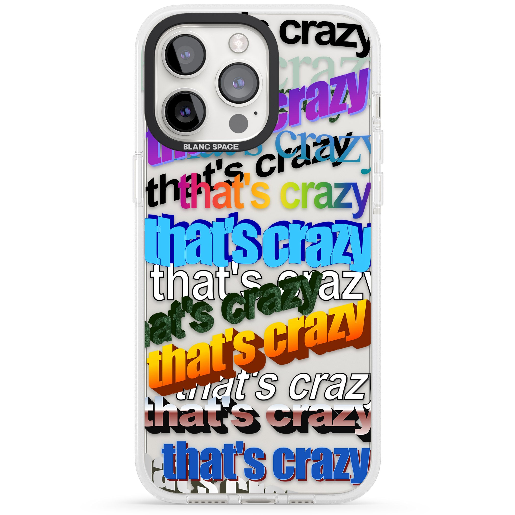That's Crazy iPhone 15 Pro Max / 15 Pro / 14 Pro Max / 14 Pro / 13 Pro Clear Case Impact Air - Blanc Space