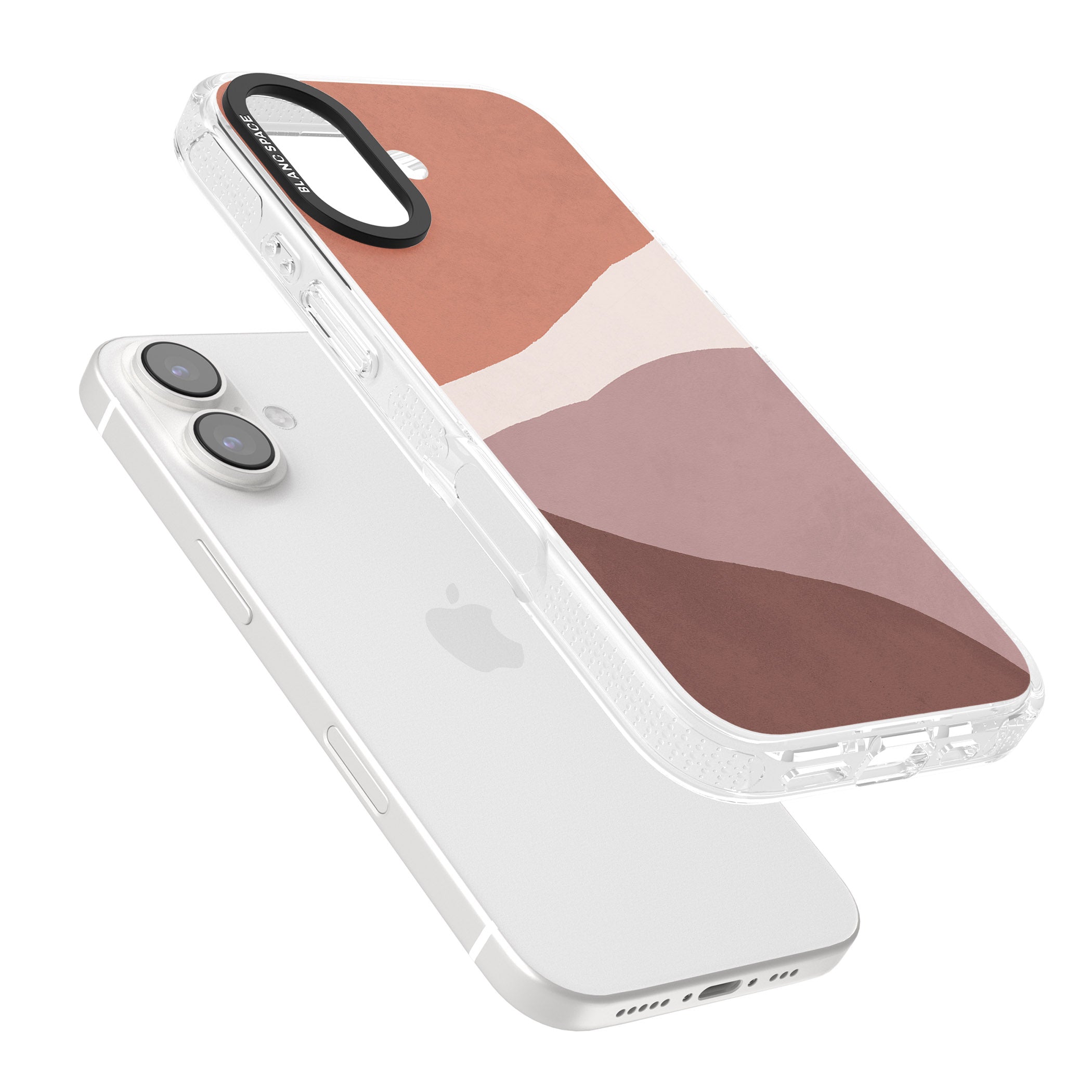 Lush Abstract Watercolour Design #2 iPhone 16 / 16 Plus Clear Case Impact Air - Blanc Space