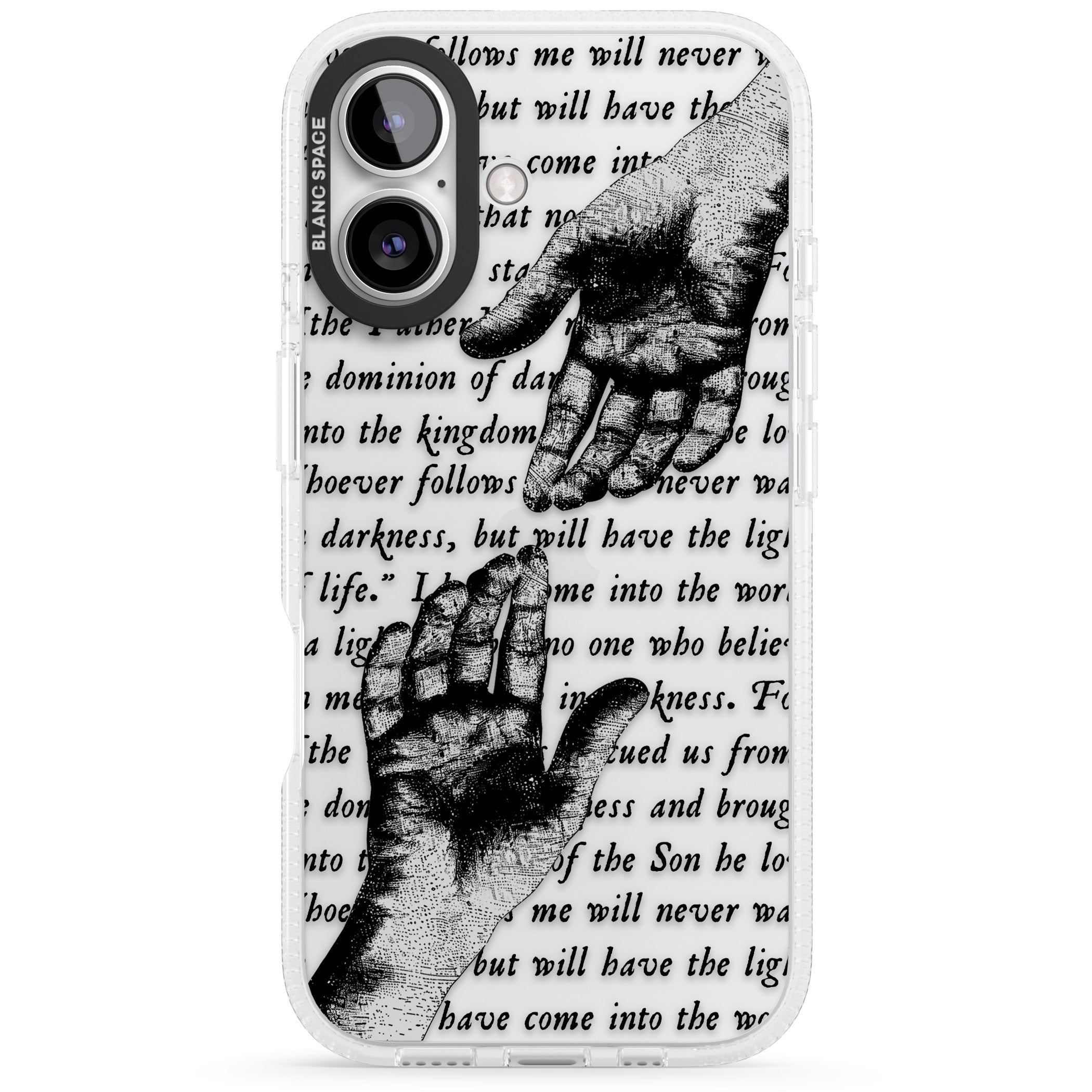 In Touch iPhone 16 / 16 Plus Clear Case Impact Air - Blanc Space