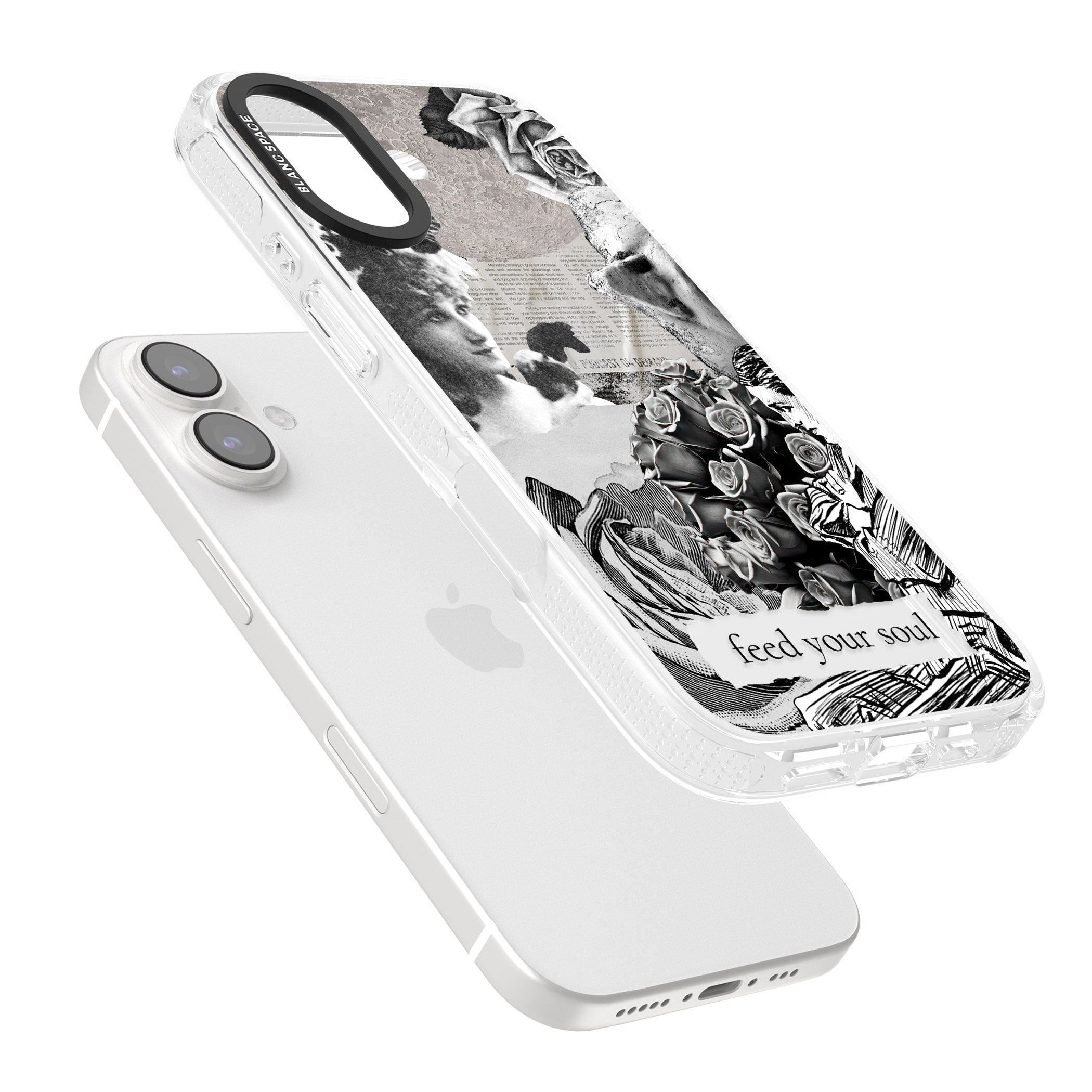 Feed Your Soul iPhone 16 / 16 Plus Clear Case Impact Air - Blanc Space