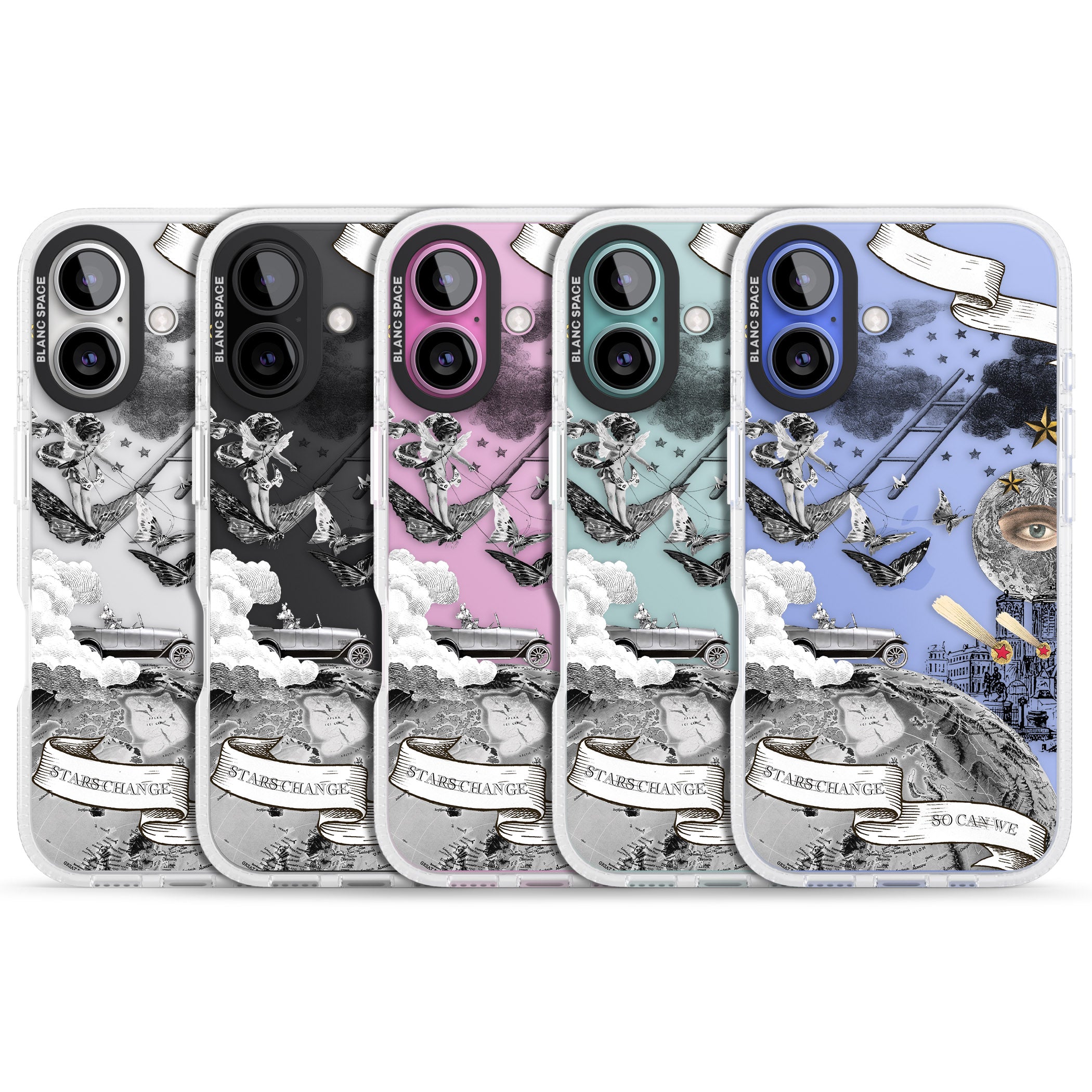 Stars Change, So Can We iPhone 16 / 16 Plus Clear Case Impact Air - Blanc Space
