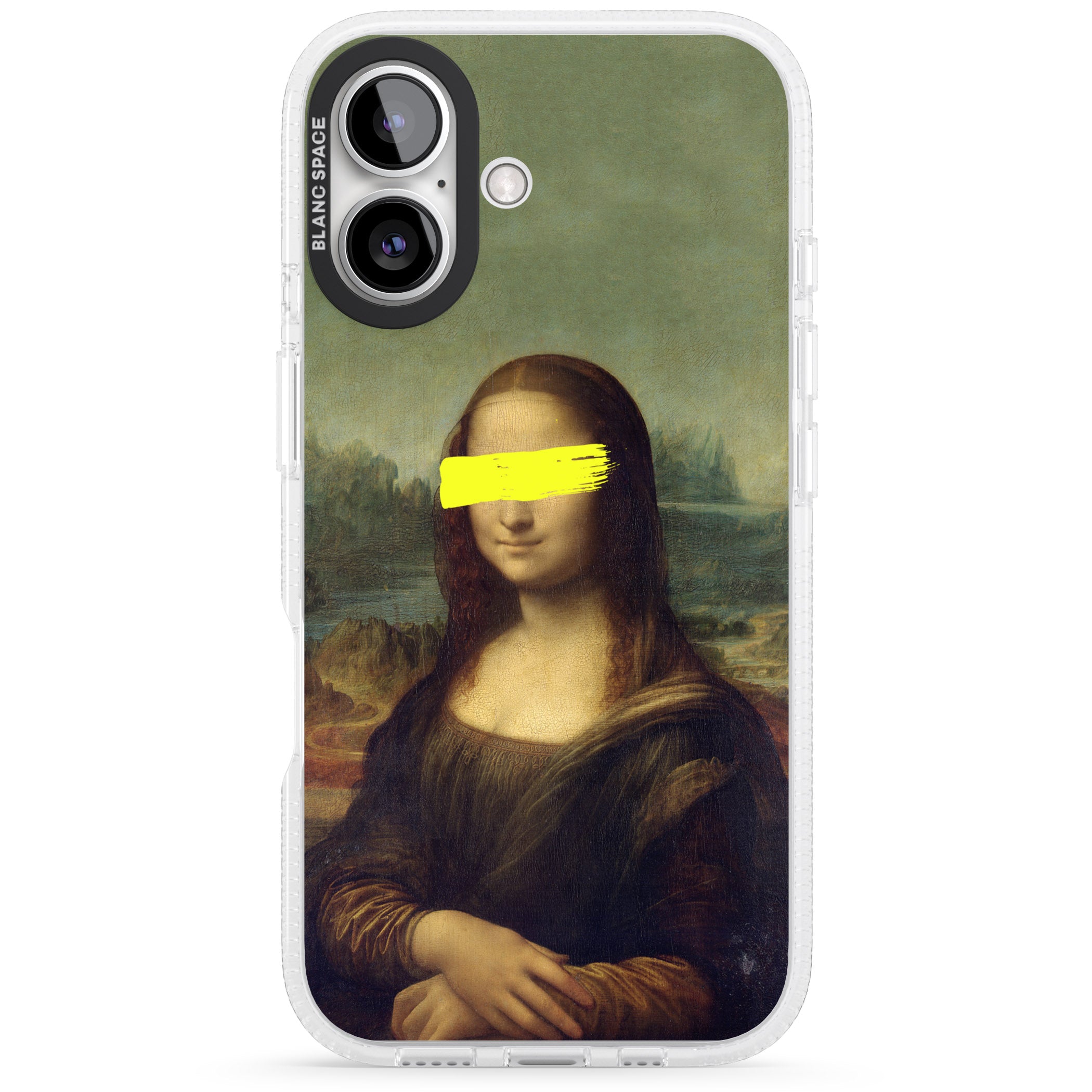 VANDALED MONA LISA iPhone 16 / 16 Plus Clear Case Impact Air - Blanc Space